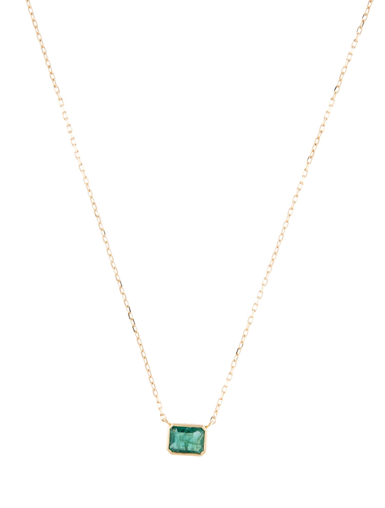 Necklace 1.03ct Emerald Pendant