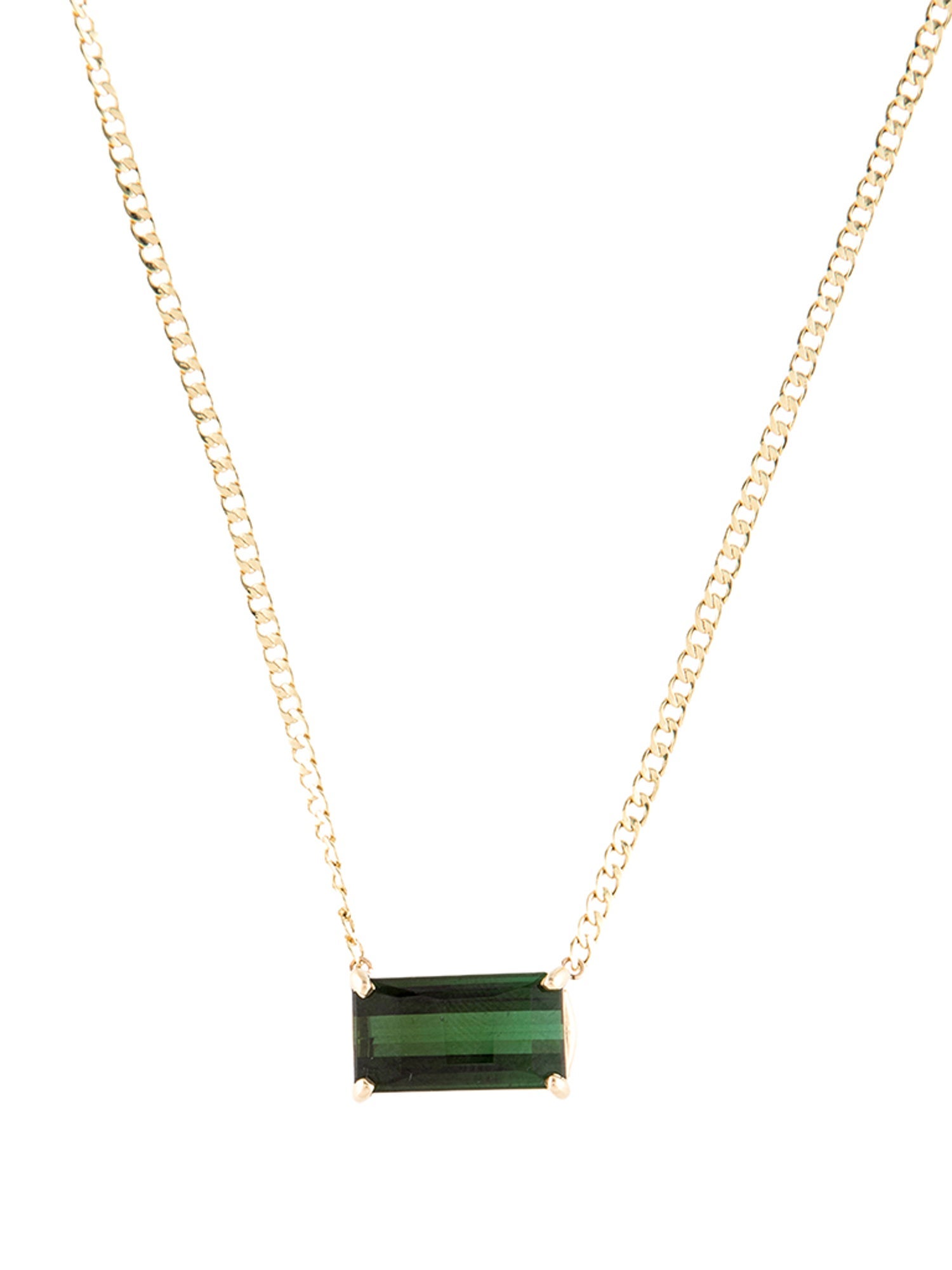 Necklace 14K 5.18ct Tourmaline Pendant