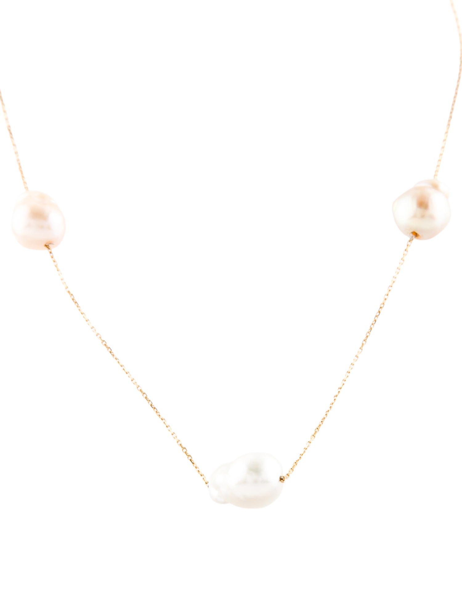 Necklace 14K Pearl Station