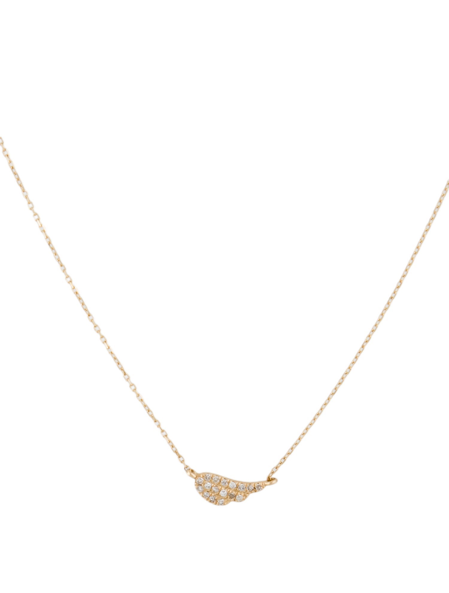 Necklace 14K Diamond Wing Pendant