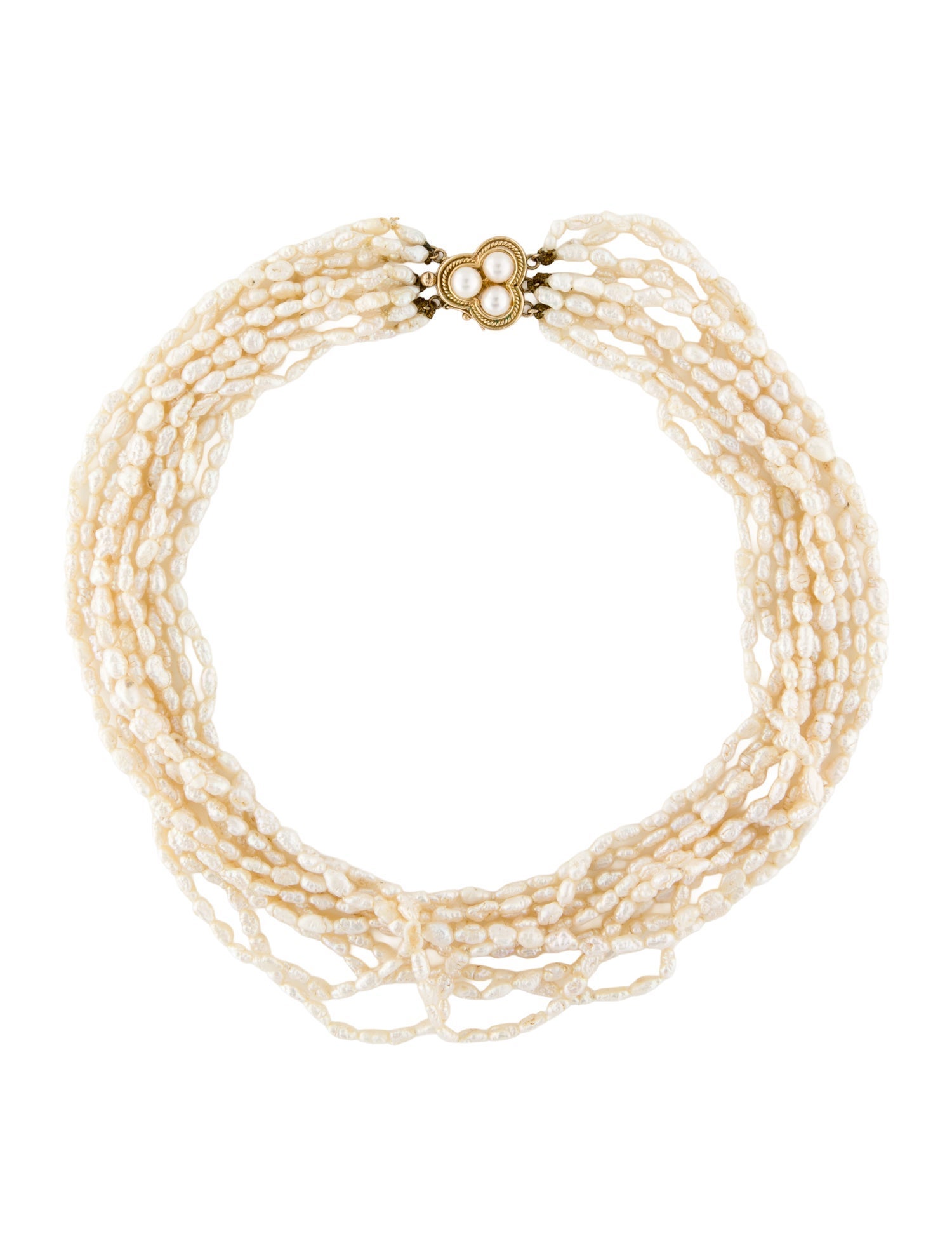 Necklace 14K Pearl Torsade