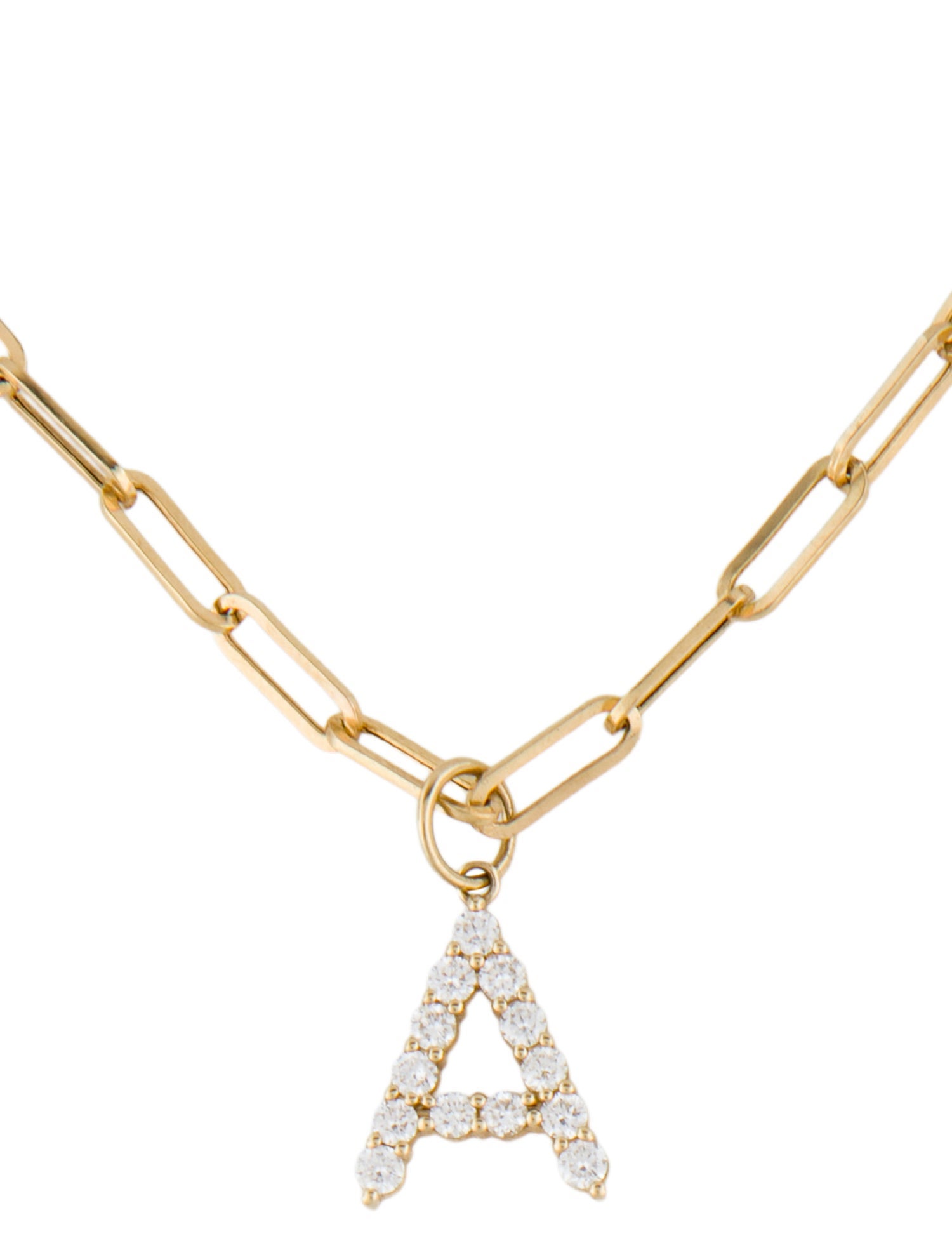 Necklace 14K Diamond Initial 'A' Pendant