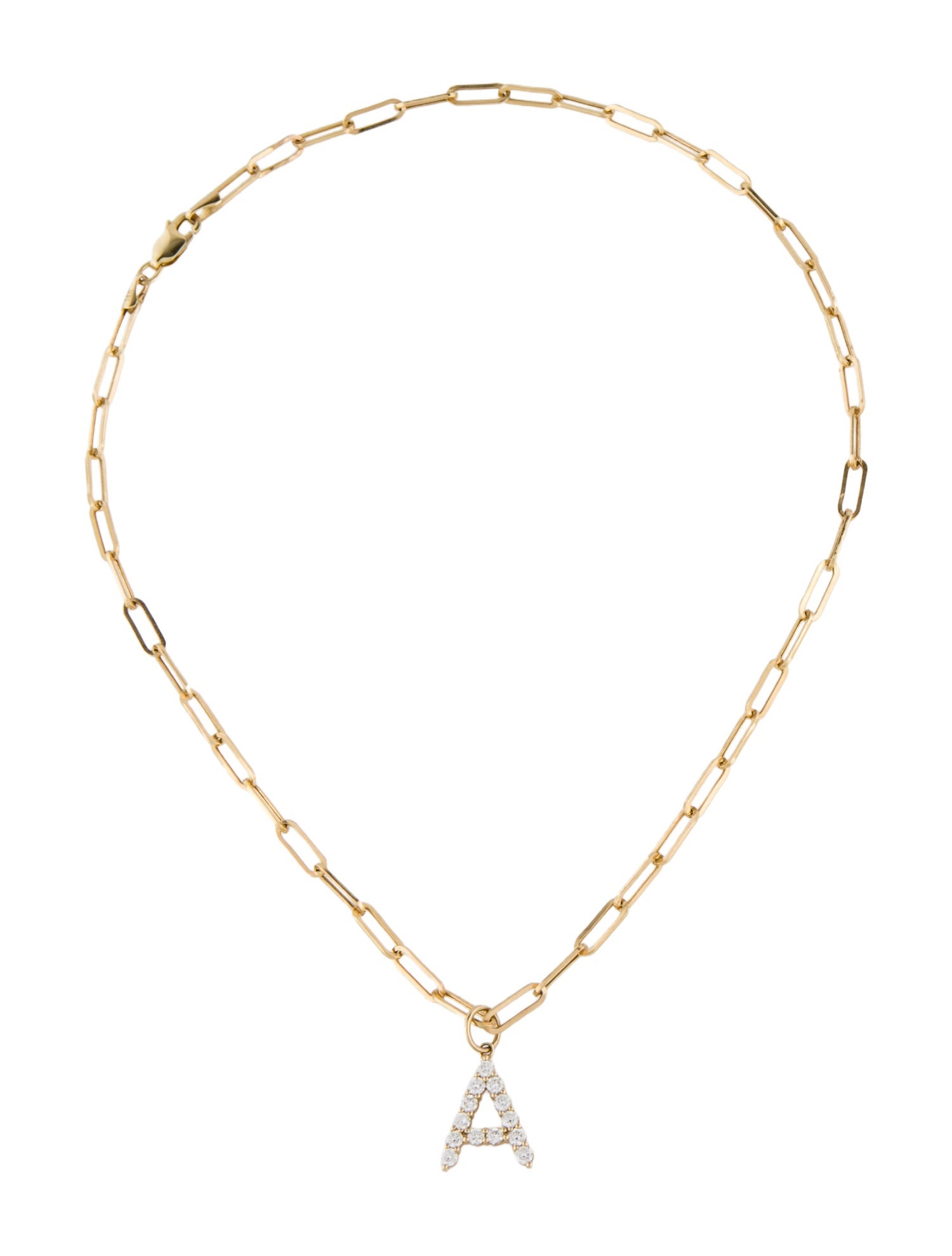 Necklace 14K Diamond Initial 'A' Pendant