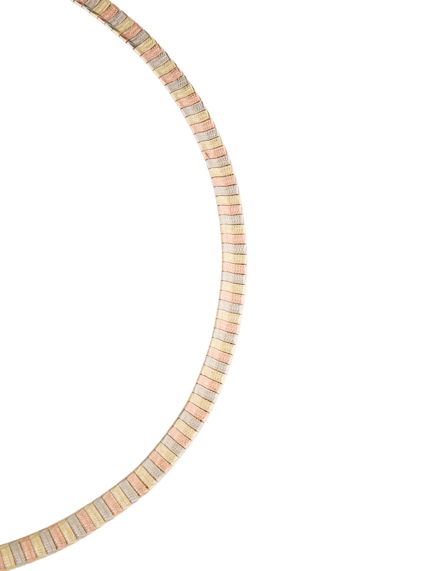 Necklace 14K Tri Color Link Collar