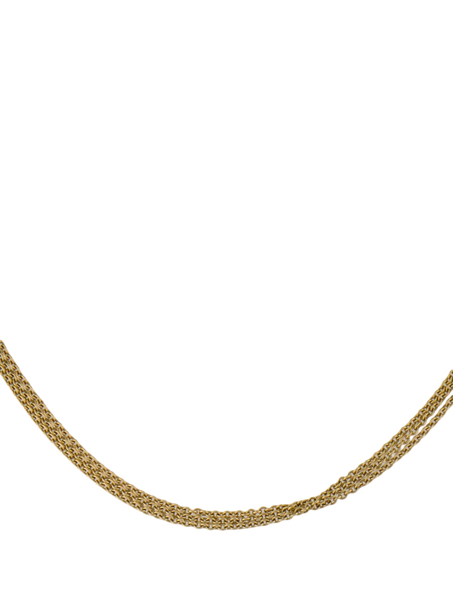 Necklace 18K Triple Rolo Chain Link