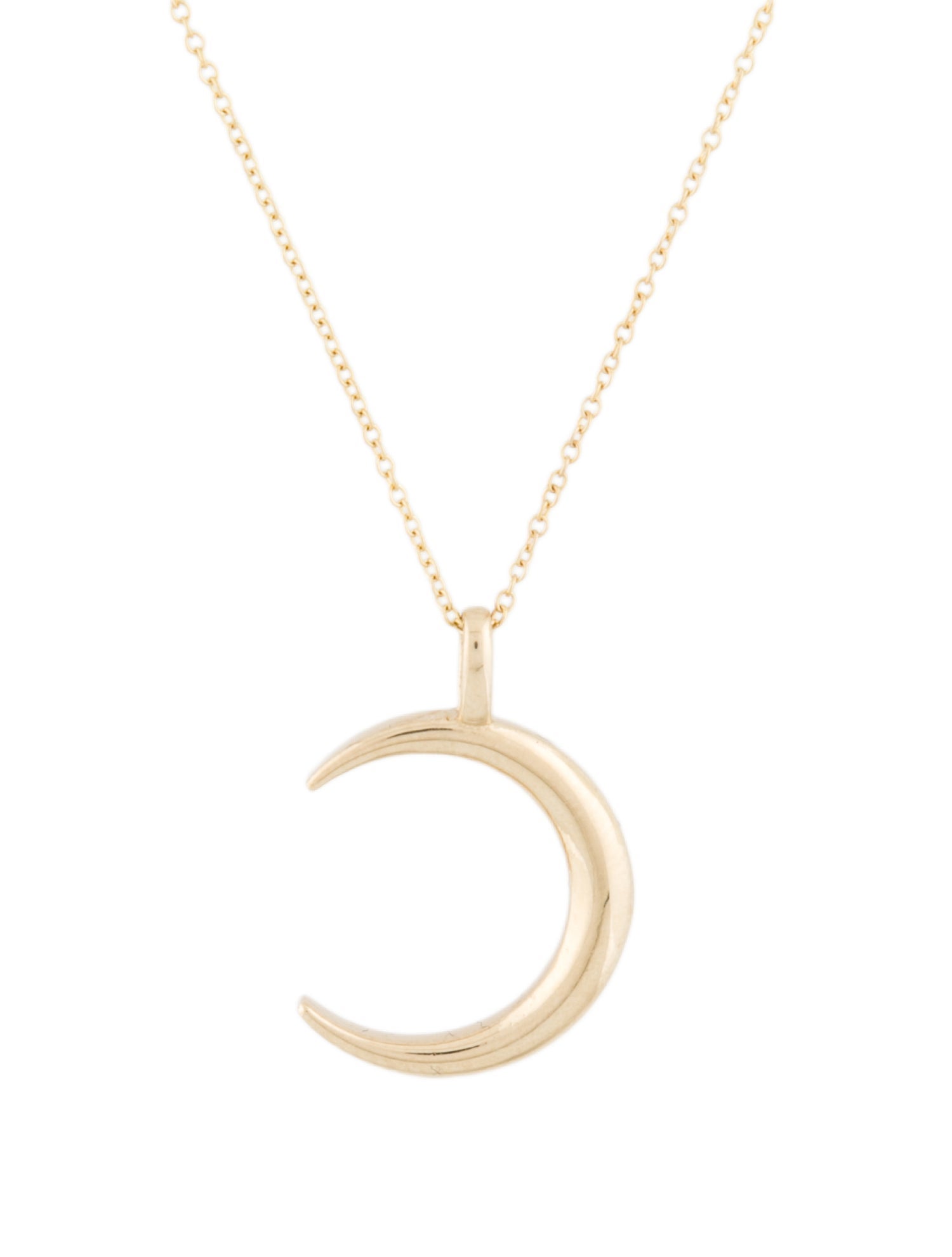 Necklace 14K Crescent Moon Pendant