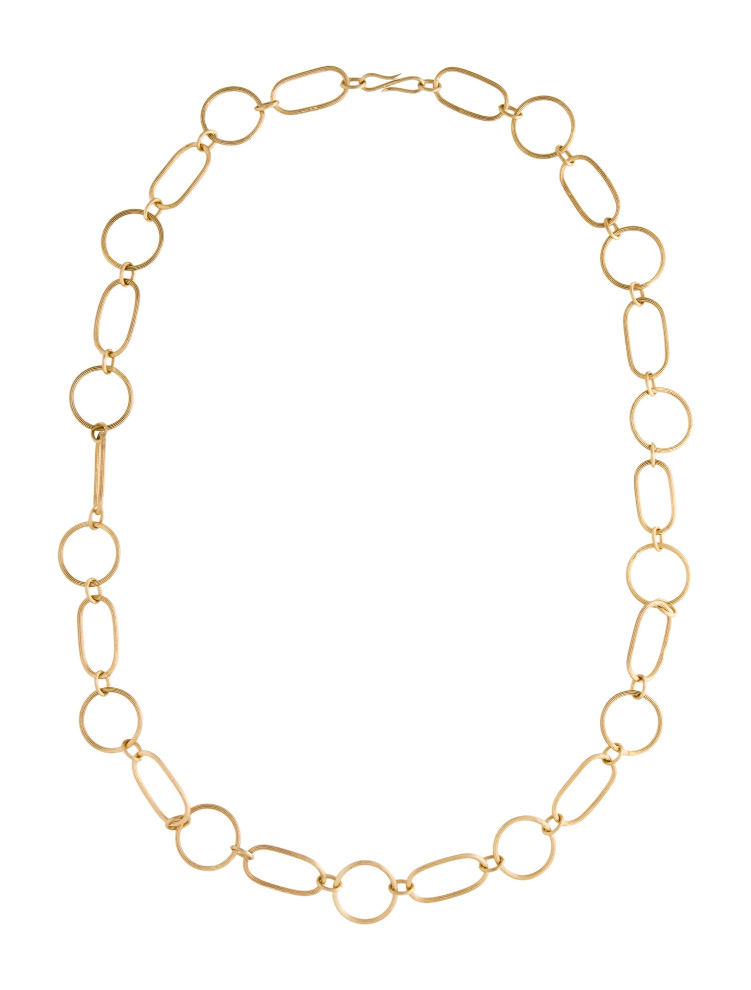 Necklace 14K Ribbed Link Chain