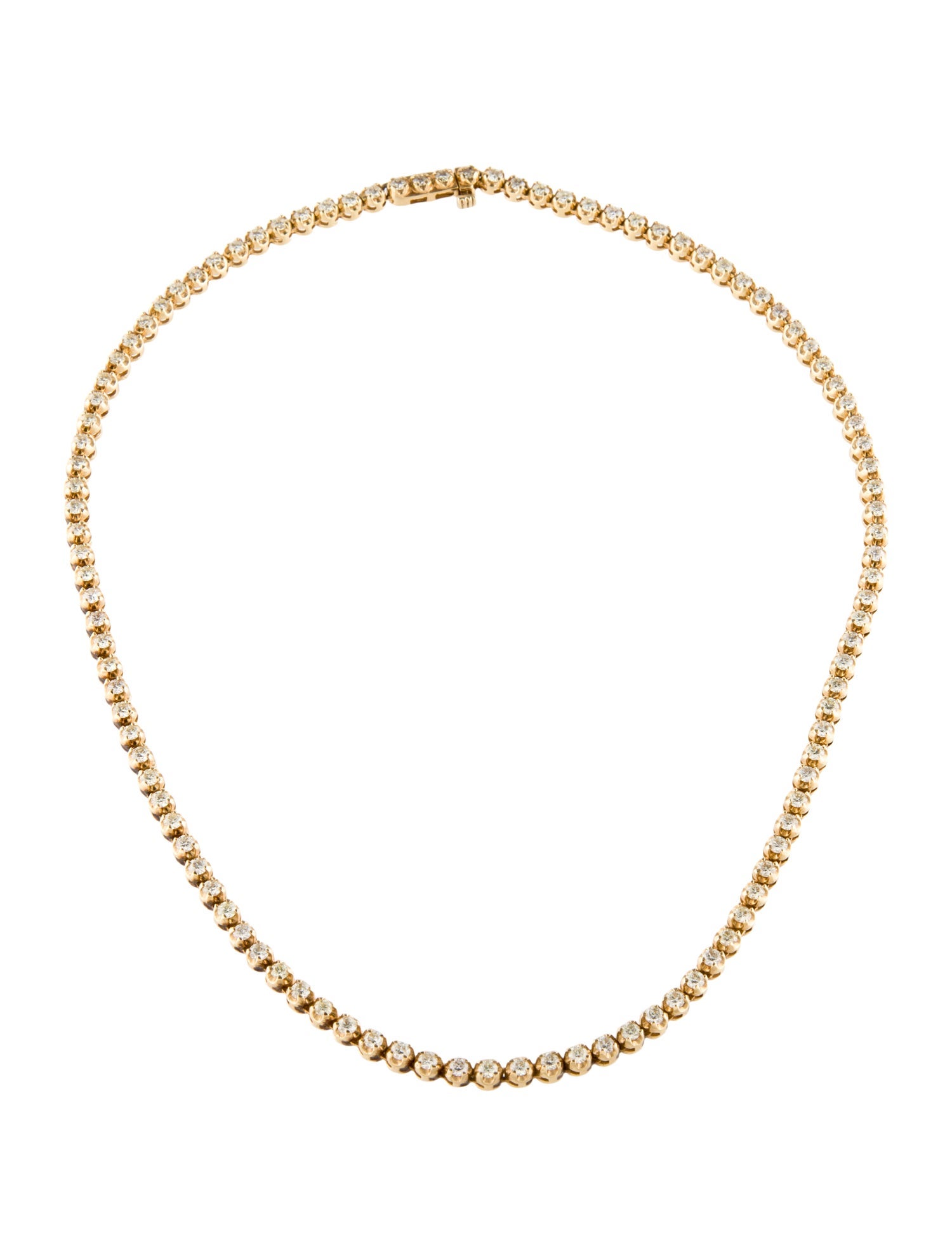 Necklace 18K 4.77ctw Diamond Tennis