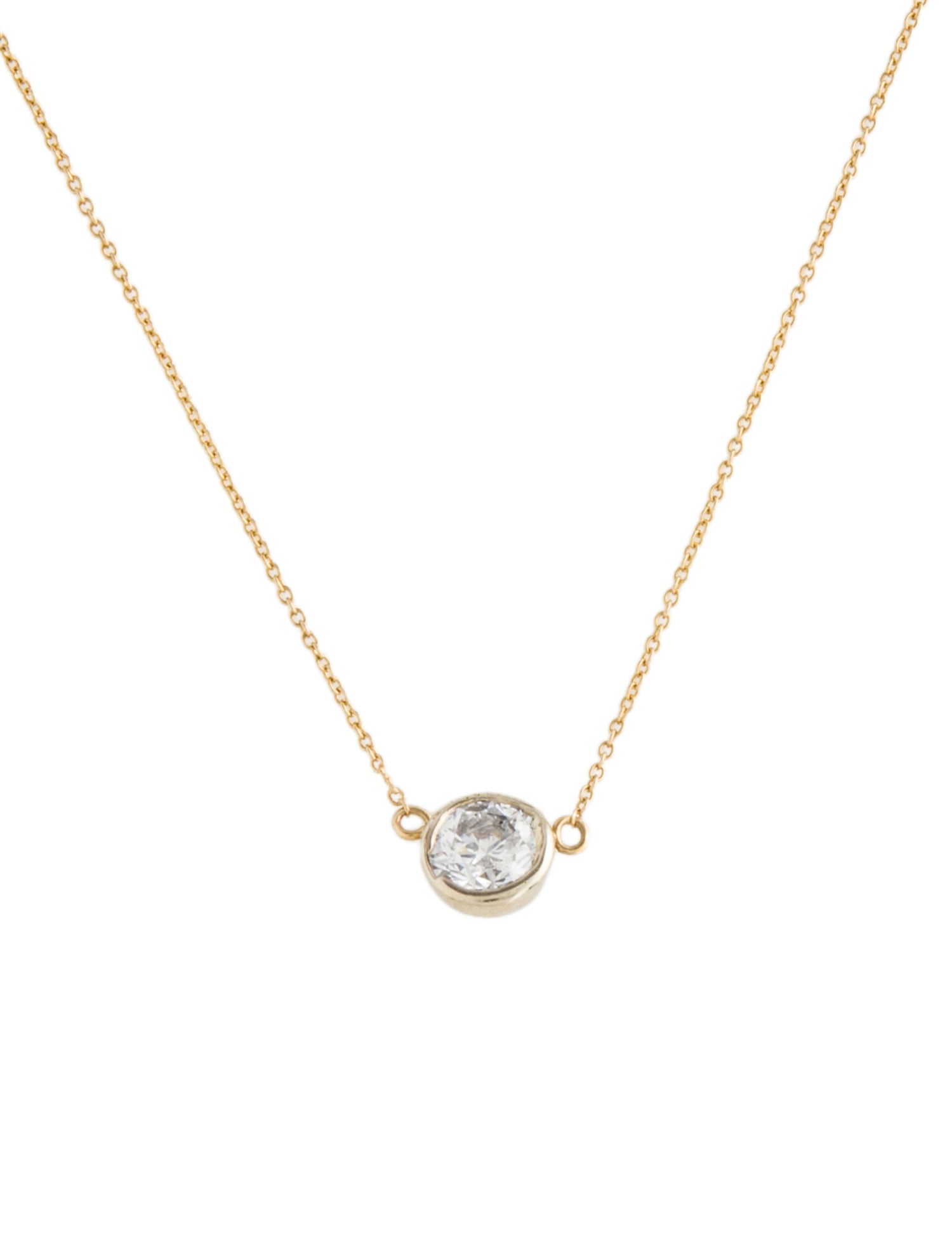 Necklace 18K Diamond Solitaire Pendant