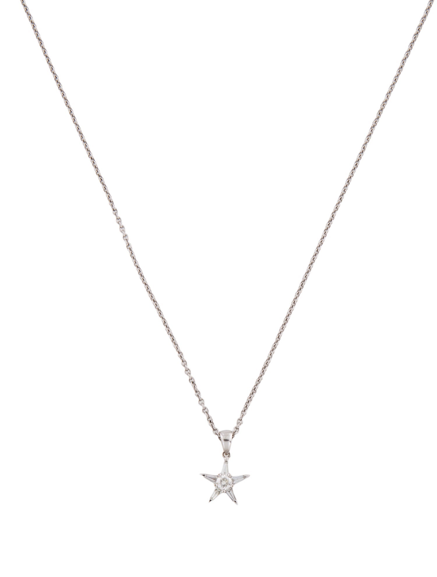 Necklace 18K Diamond Star Pendant