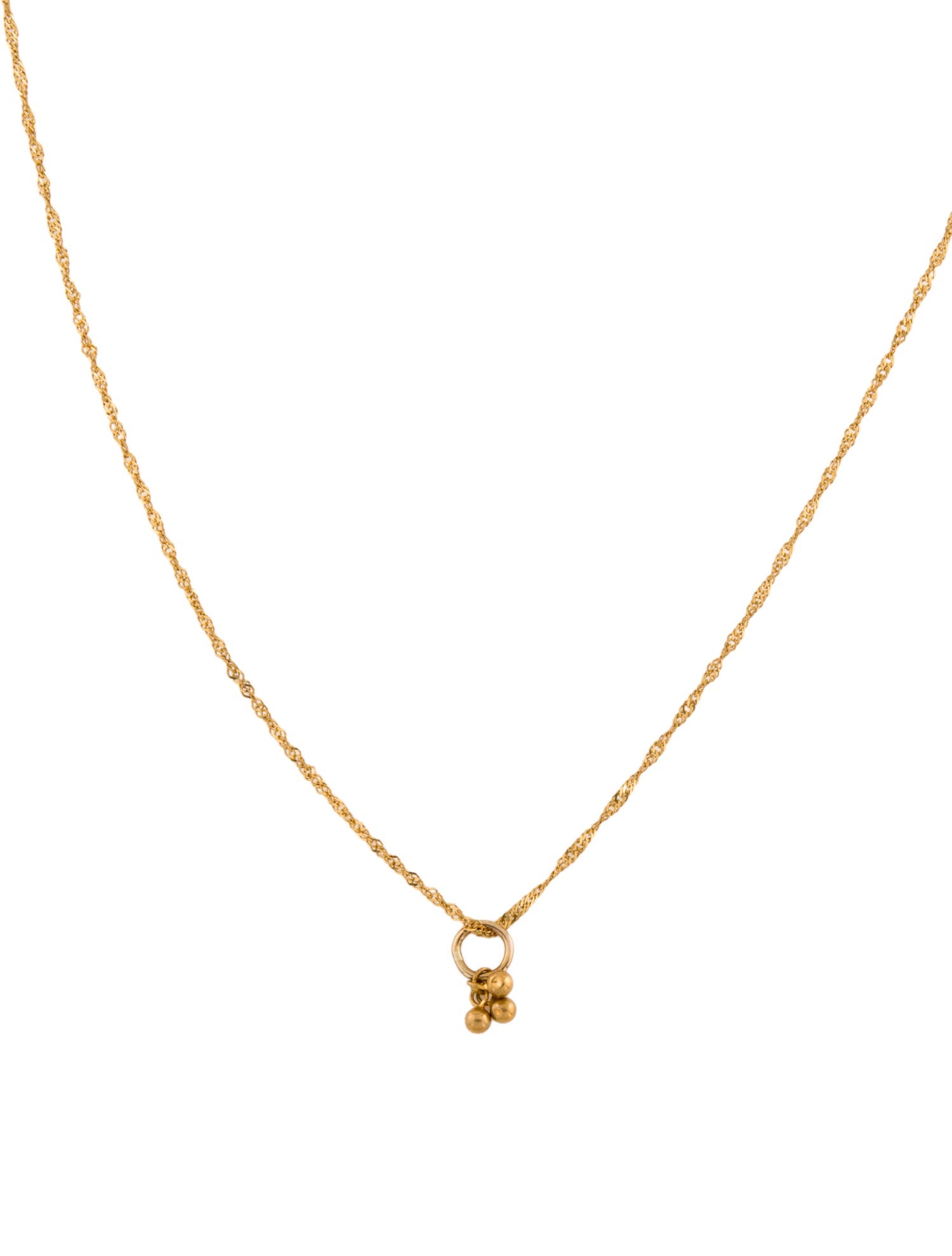 Necklace 22K Beaded Pendant