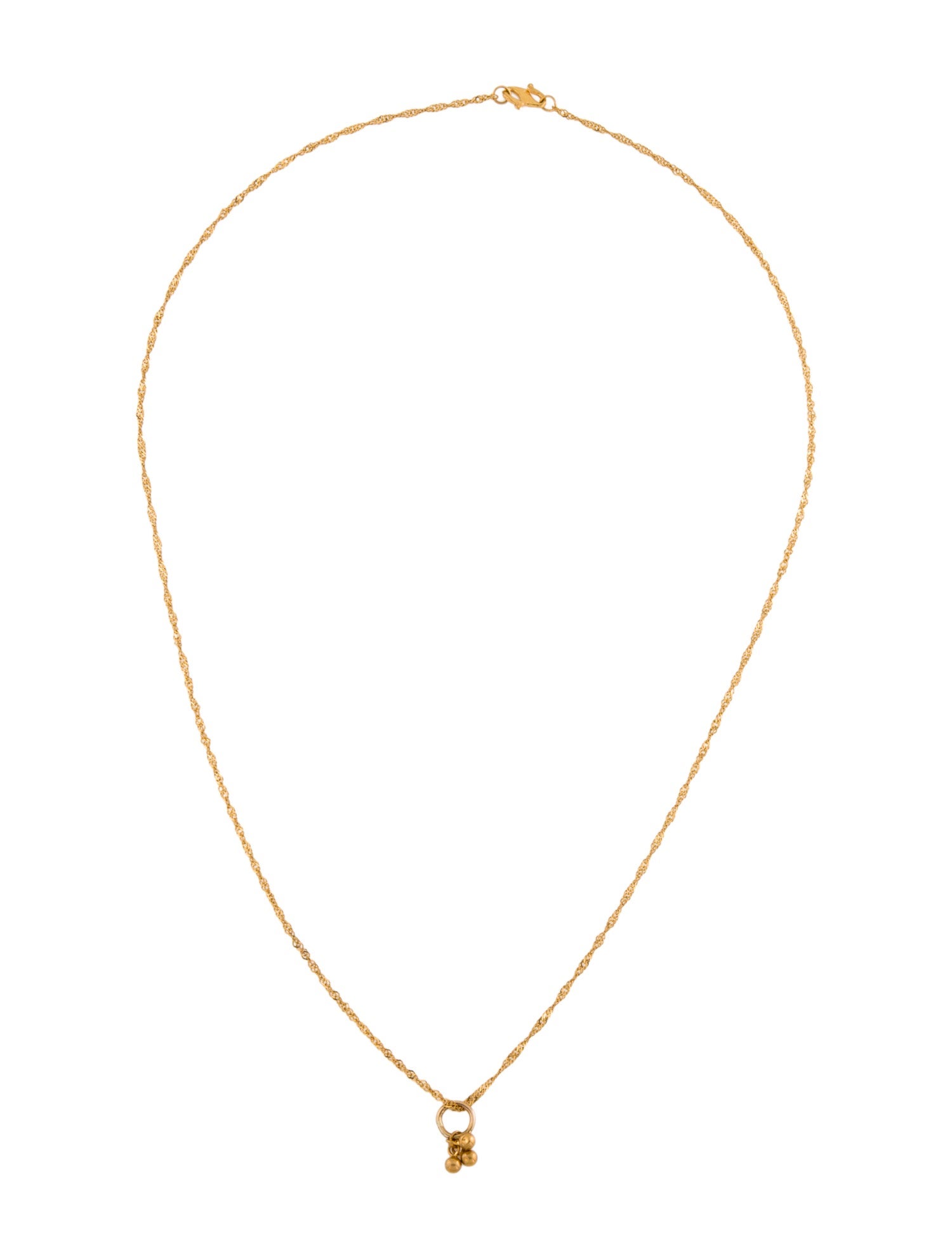 Necklace 22K Beaded Pendant