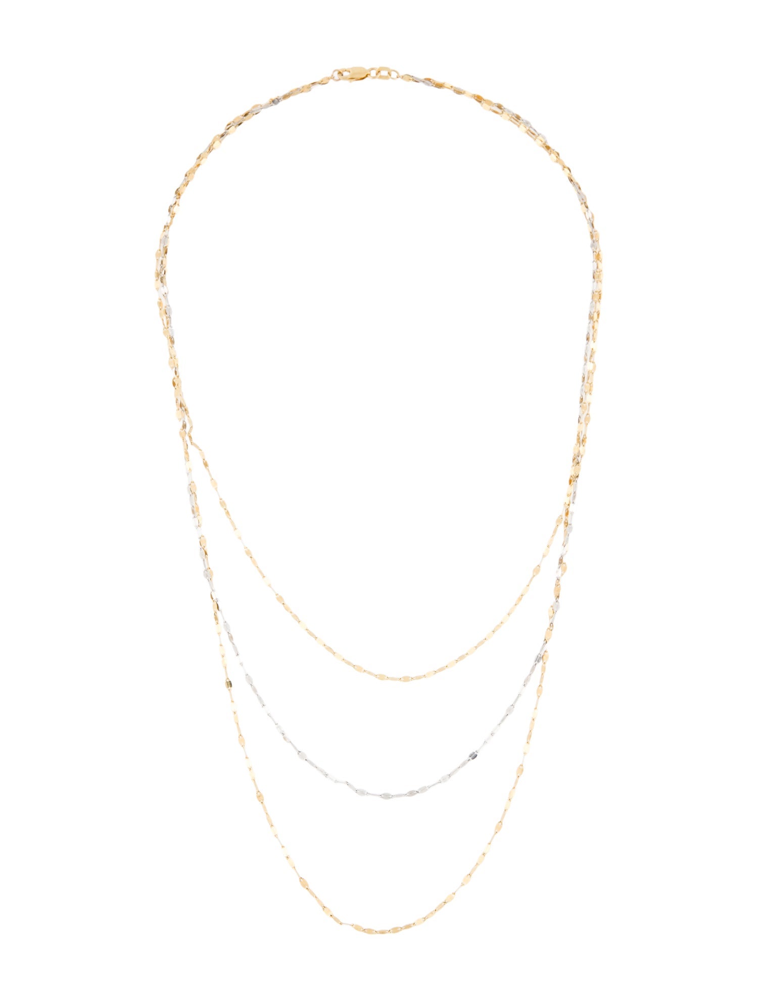 Necklace 14K Three-Strand Chain Link
