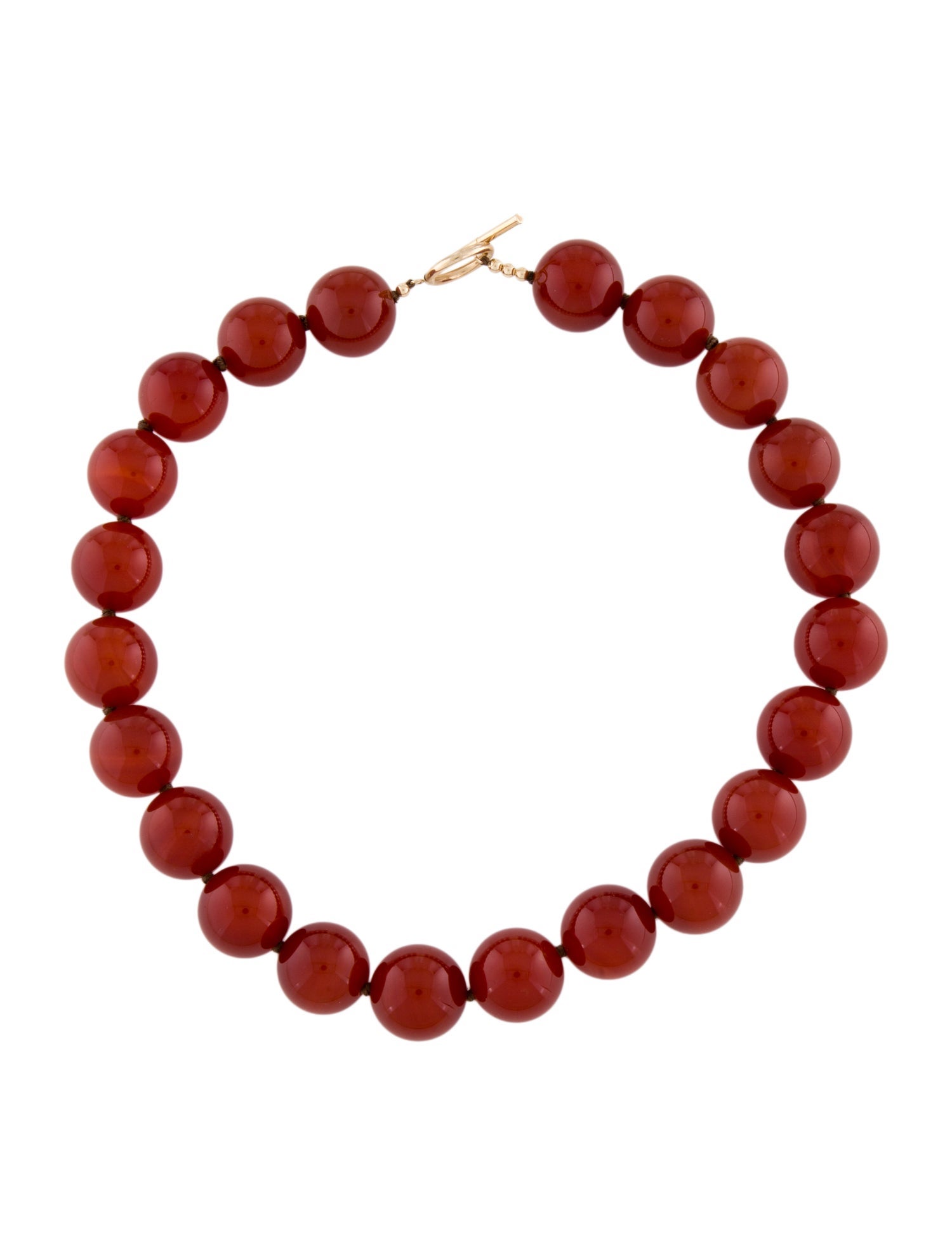 Necklace 14K Carnelian Bead Collar