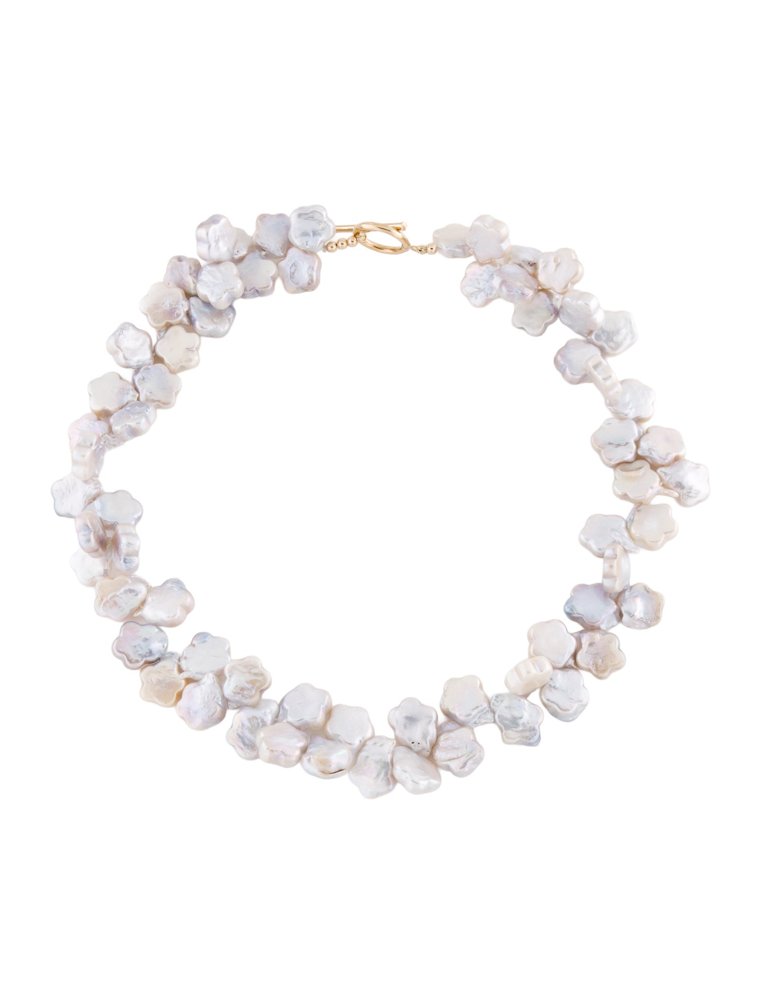 Necklace 14K Pearl Flower Collar