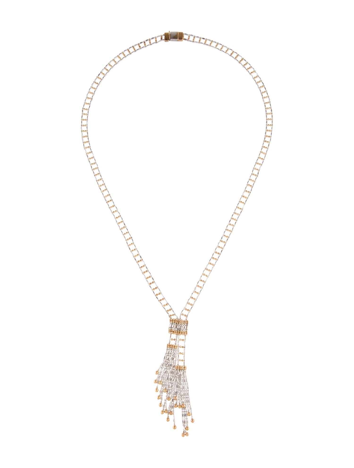 Necklace 14K Two-Tone Tassel Pendant