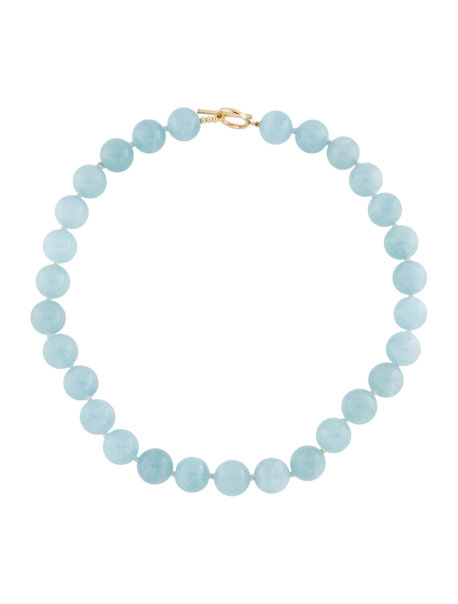 Necklace 14K Aquamarine Bead