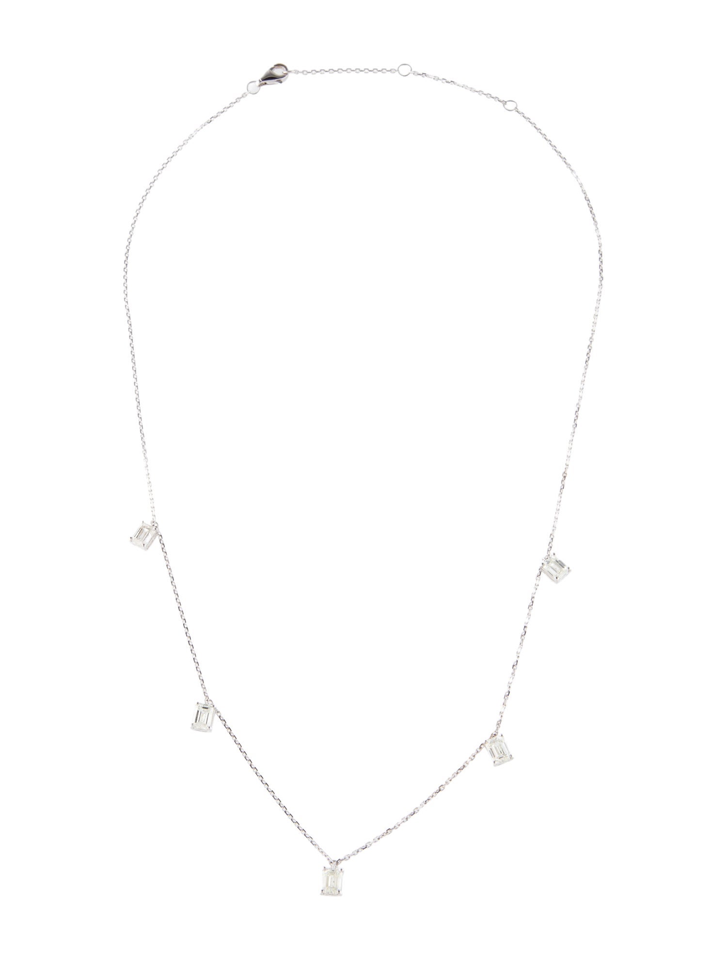 Necklace 14K 2.50ctw Diamond Dangle Station Necklace