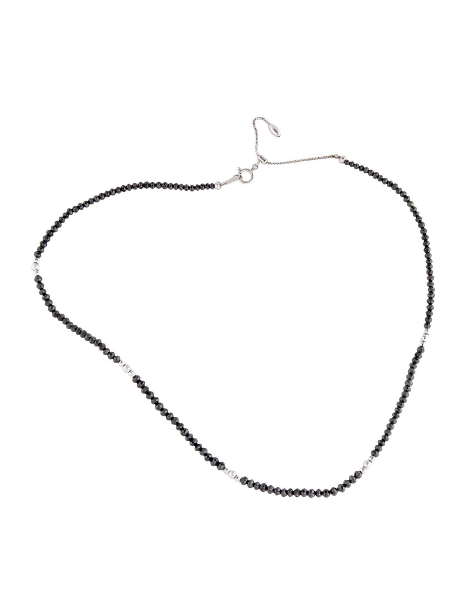 Necklace 18K Diamond Bead Strand