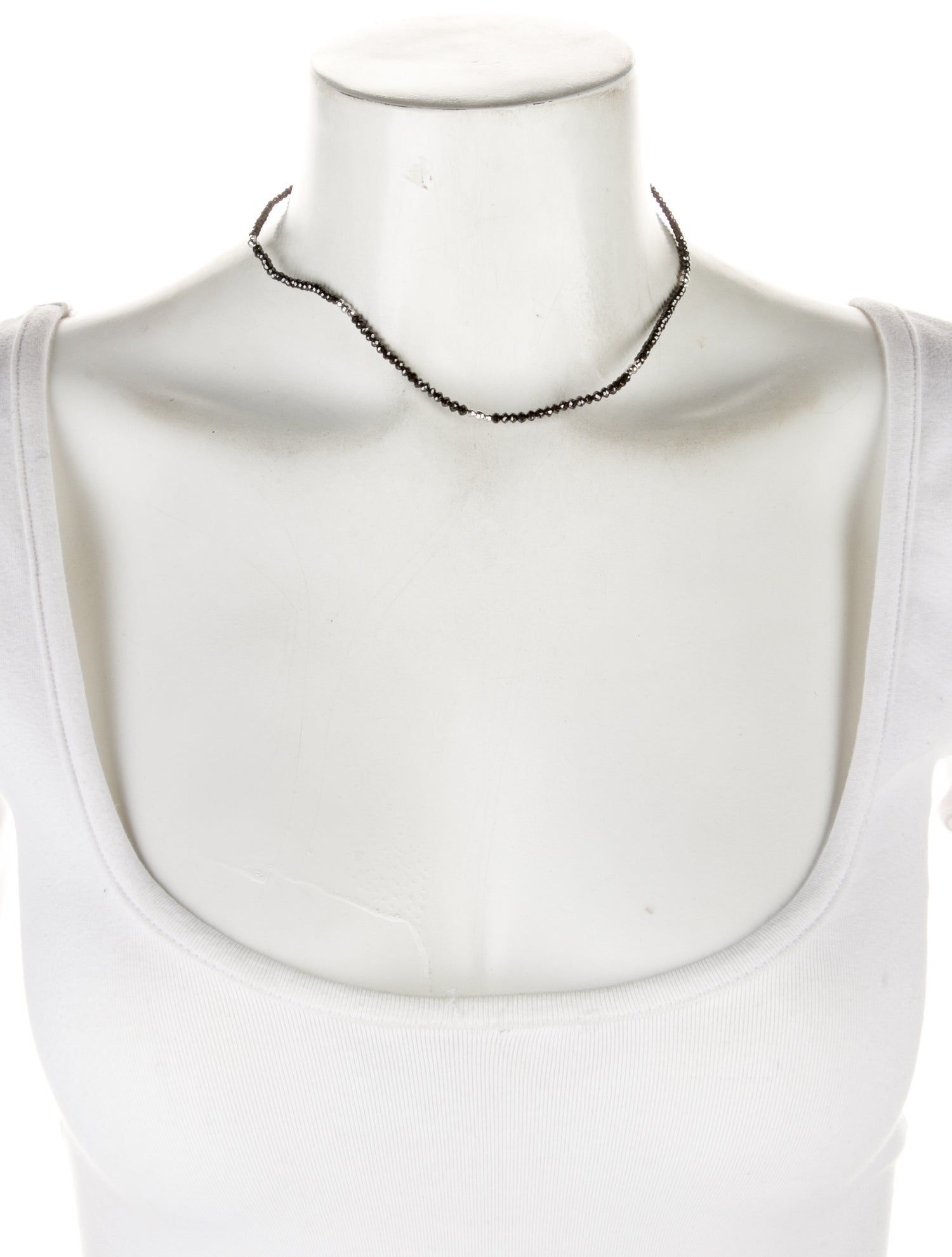 Necklace 18K Diamond Bead Strand