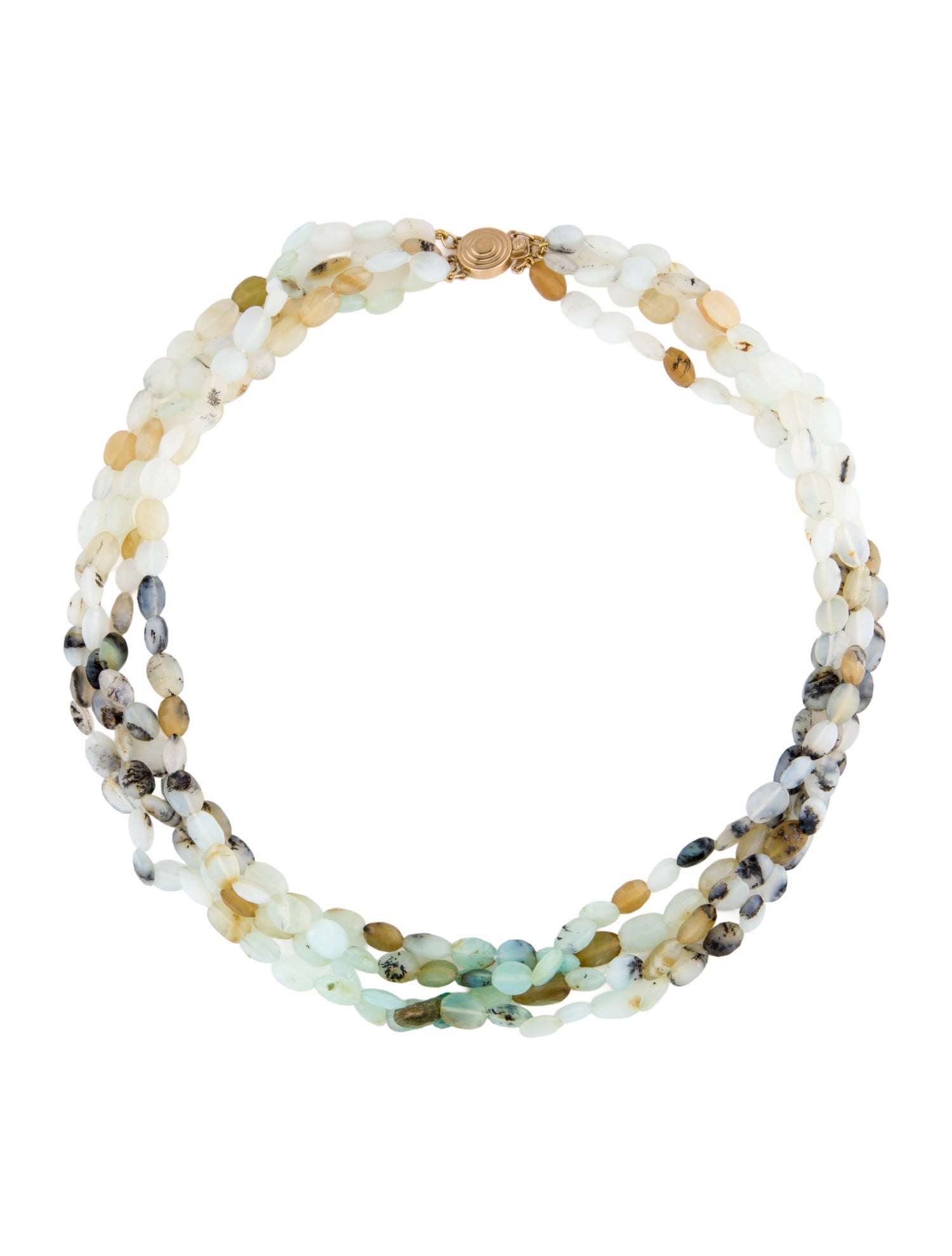 Necklace 14K Opal Multistrand