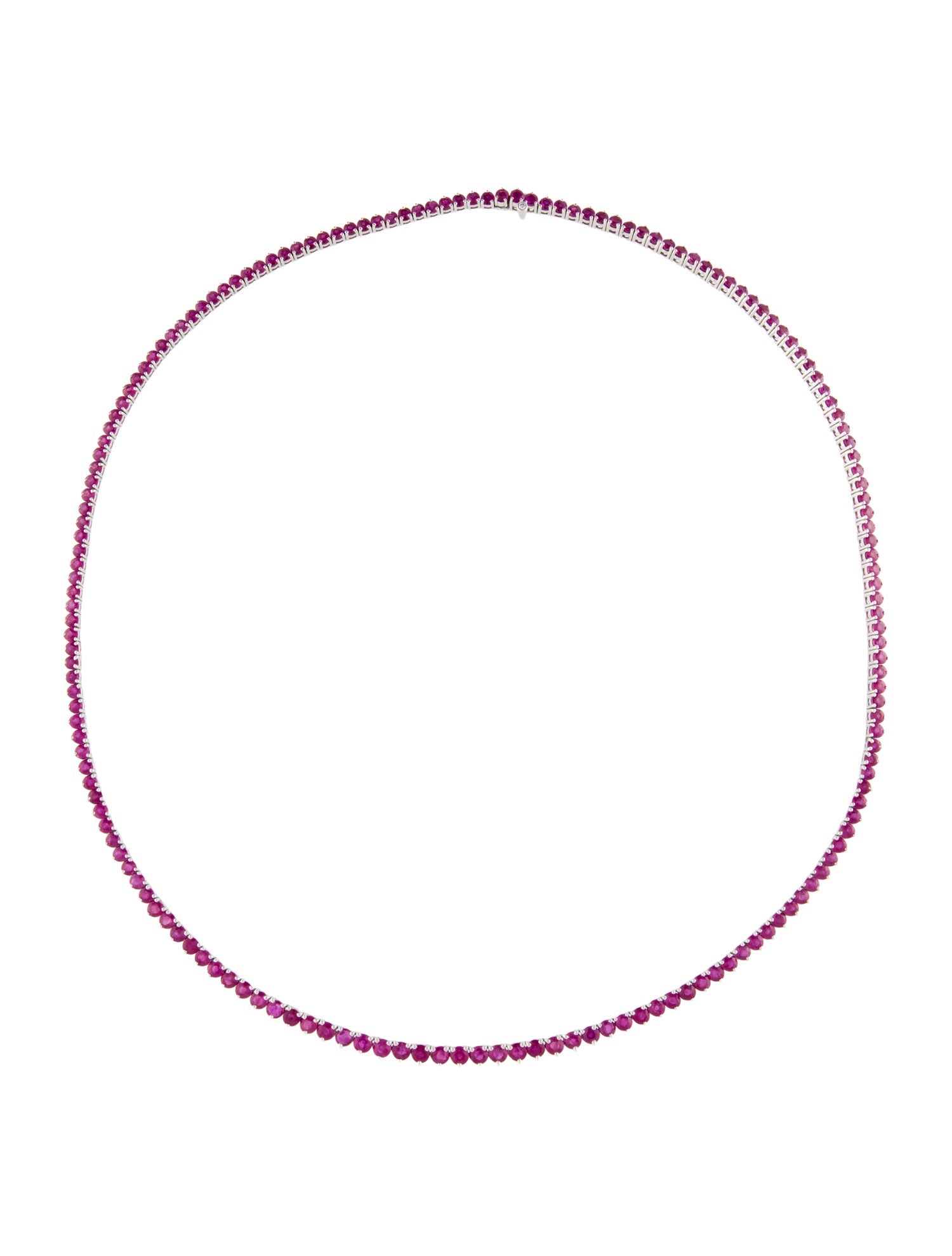 Necklace 18K 13.34ctw Ruby & Diamond Rivière