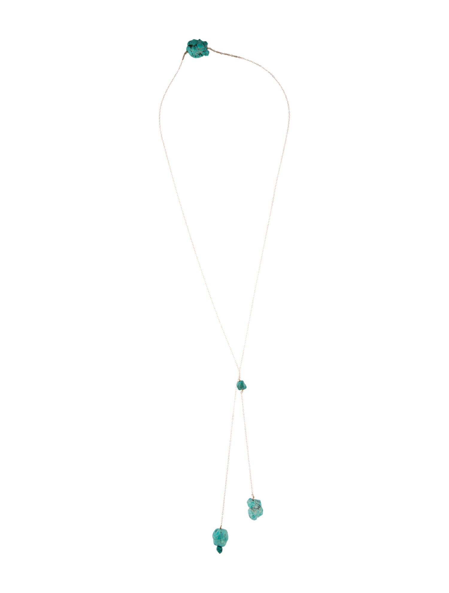 Necklace 14K Turquoise Lariat