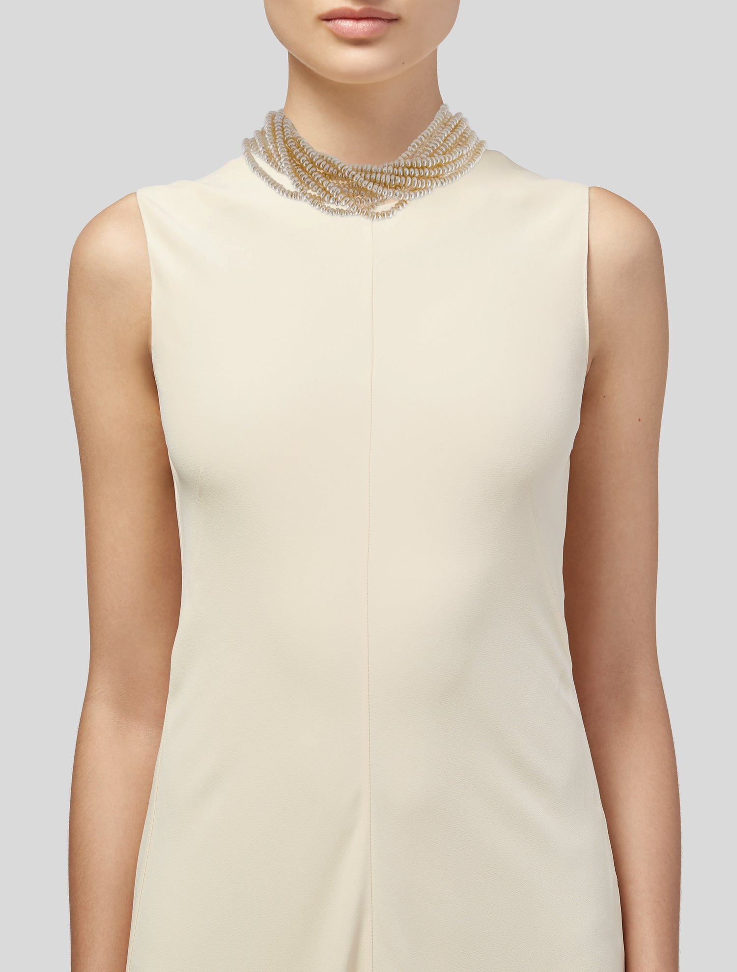 Necklace Pearl & Diamond Multi-Strand Bead Strand