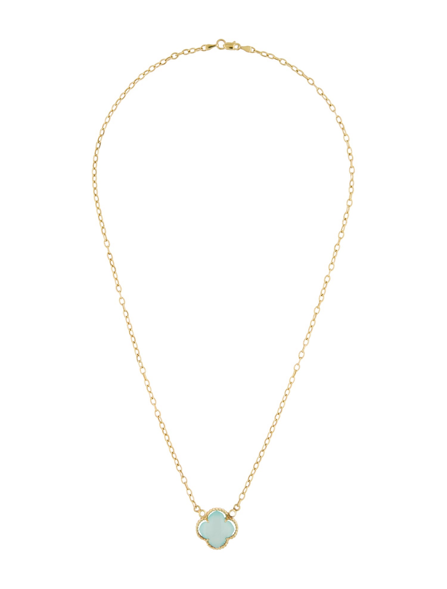 Necklace 14K Chalcedony & Diamond Station