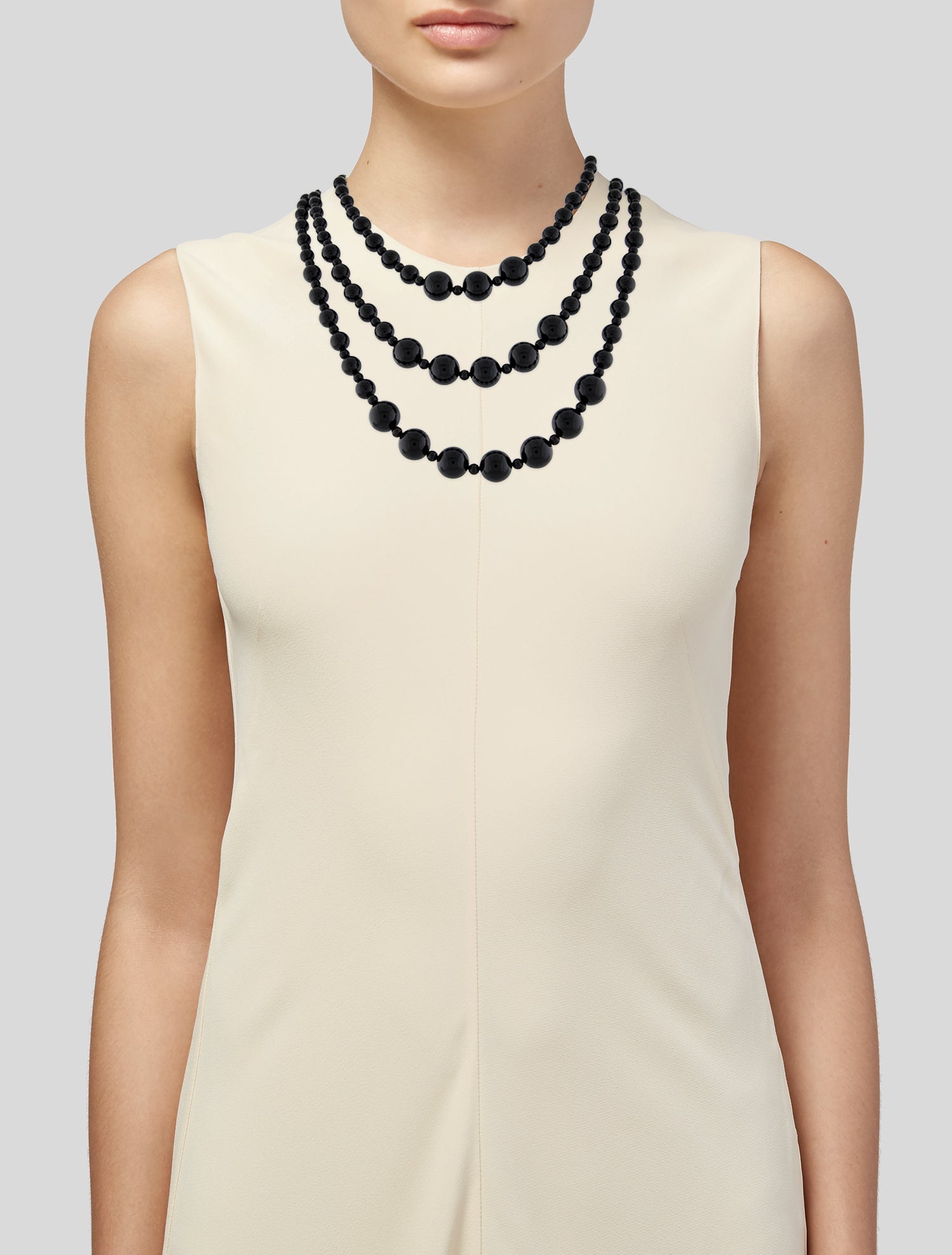 Necklace 14K Onyx MultiStrand Bead