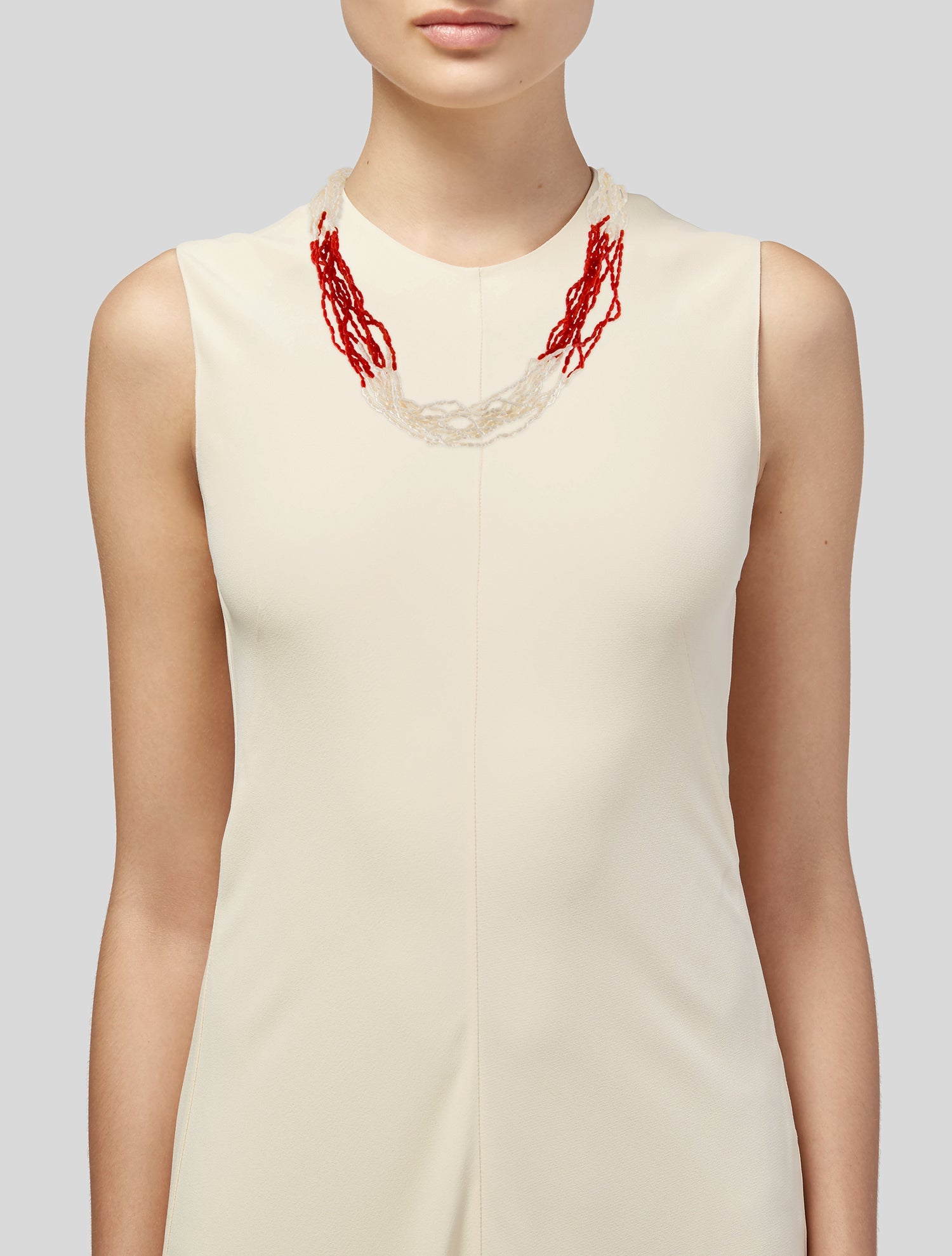 Necklace 14K Pearl & Coral Twist