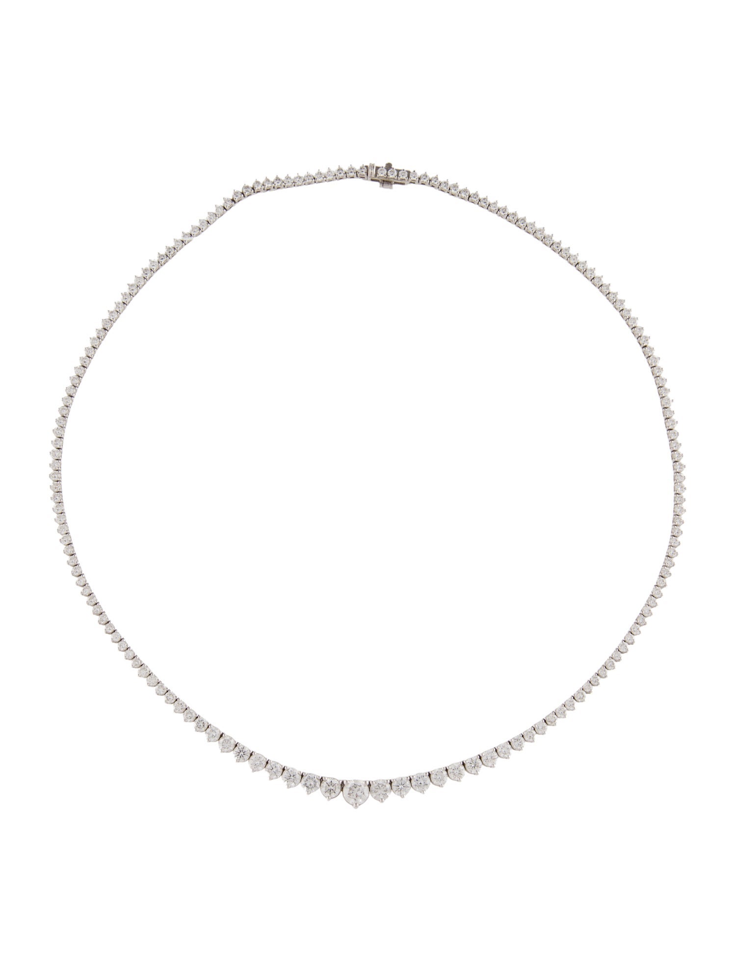 Necklace 14K 18.95ctw Lab-Grown Diamond Tennis Link Collar