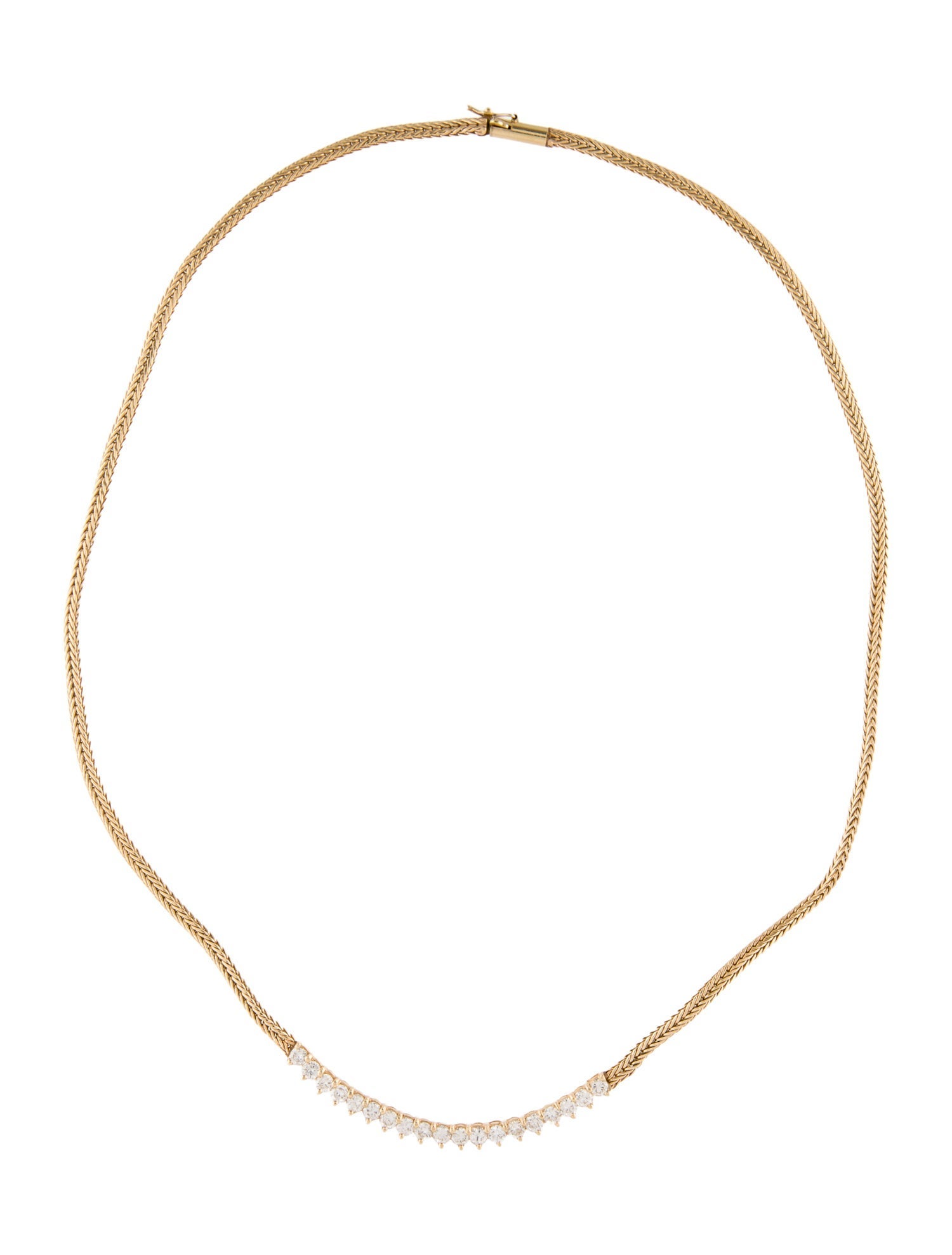 Necklace 14K 1.52ctw Diamond Collar Necklace