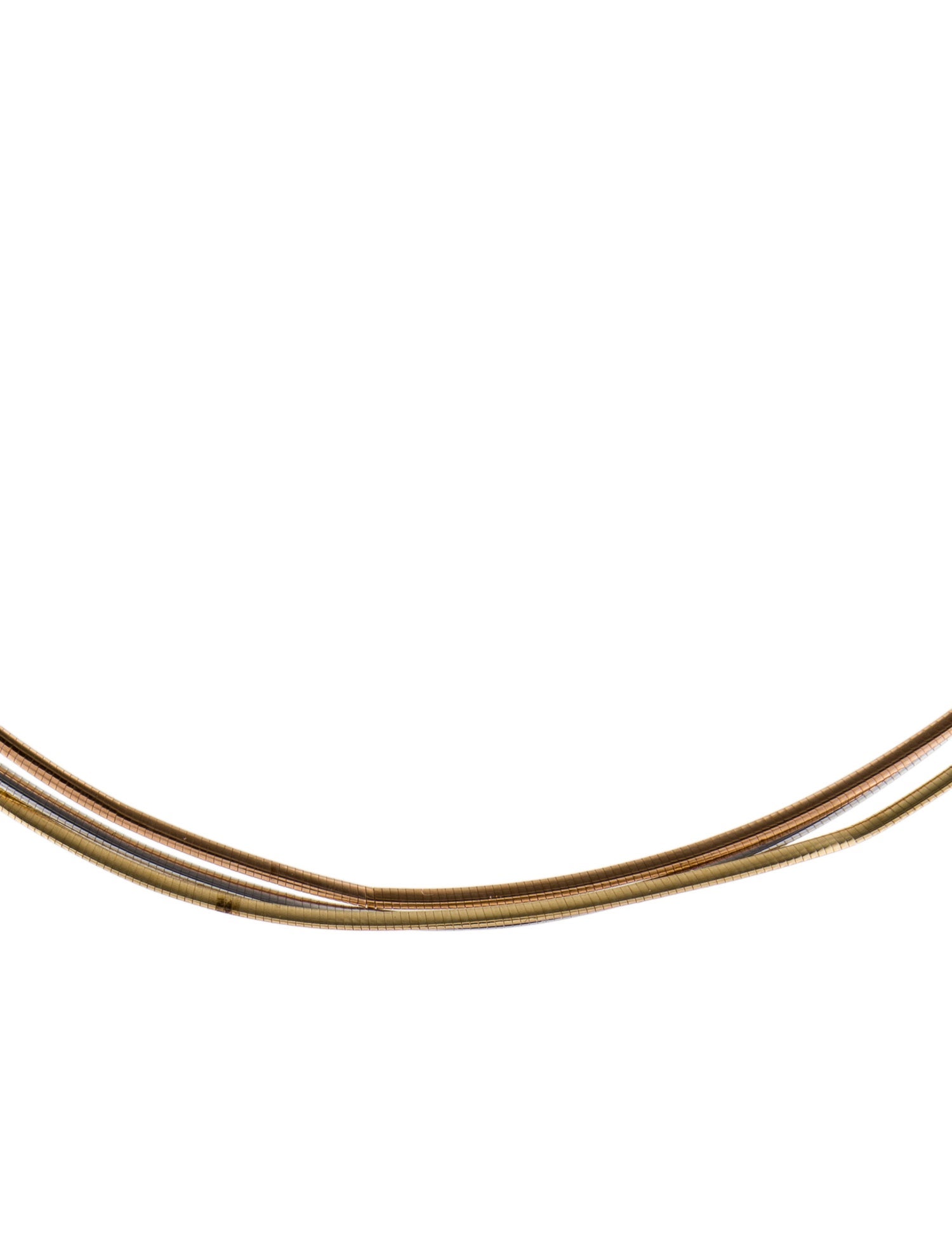 Necklace 14K Tri-Color Multistrand Chain