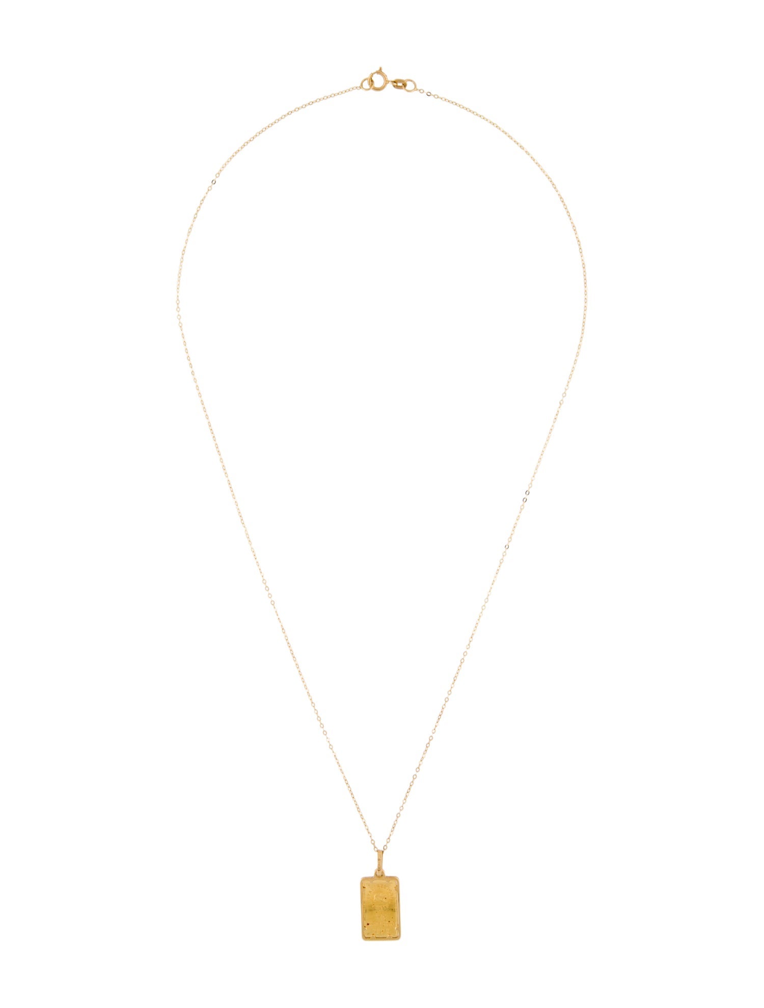 Necklace 14K Bullion Pendant