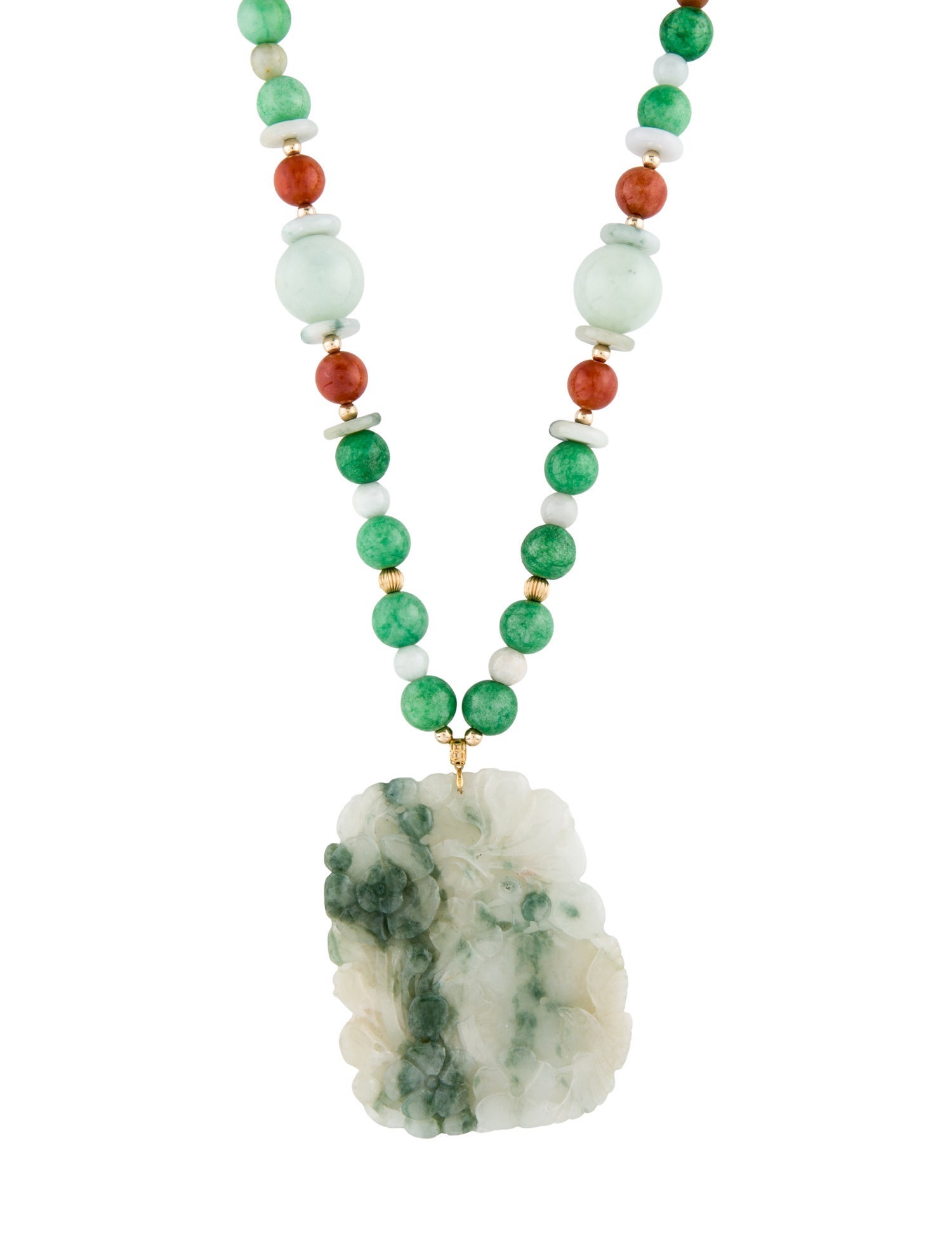 Necklace Dyed Jadeite Bead Pendant
