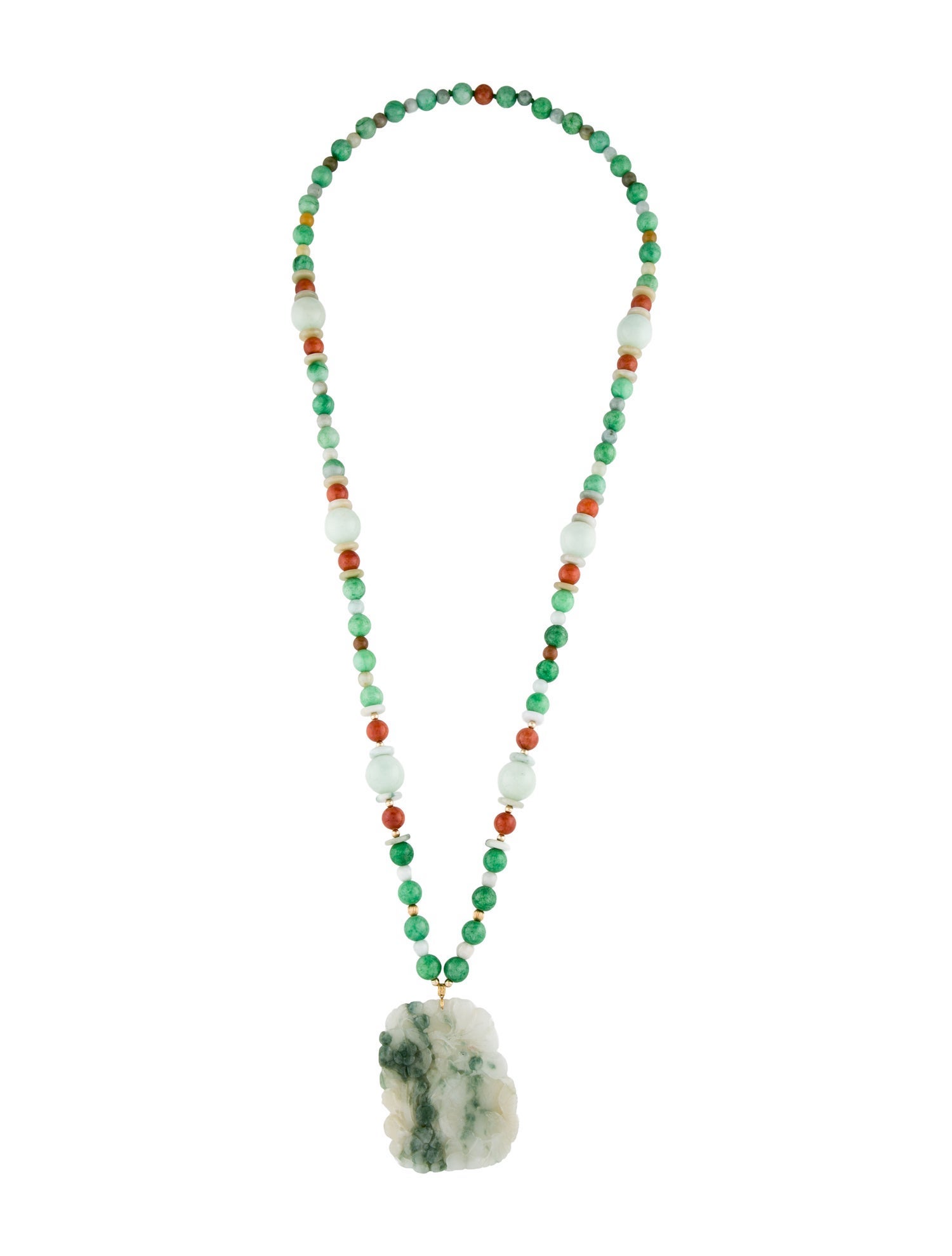 Necklace Dyed Jadeite Bead Pendant