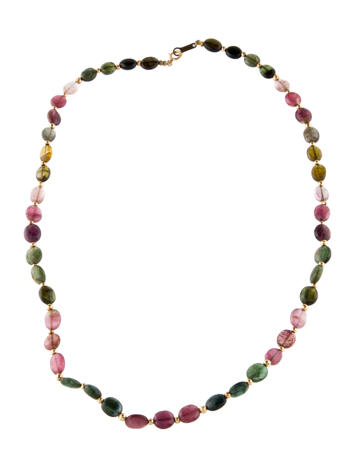 Necklace 18K Tourmaline Bead Strand