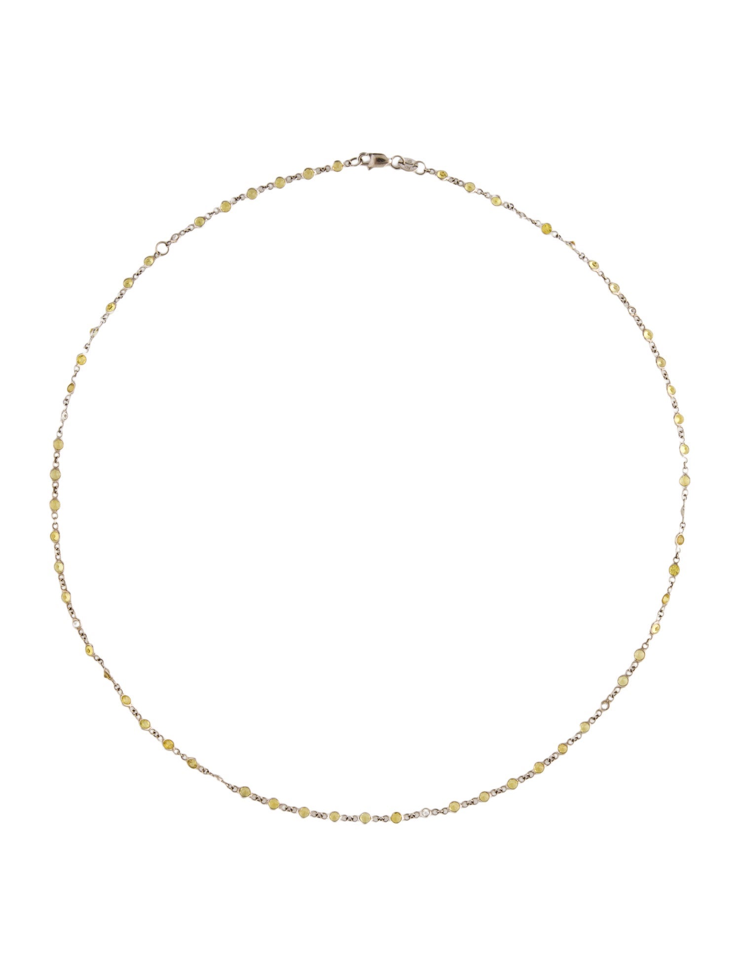 Necklace 14K 3.85ctw Sapphire & Diamond Station