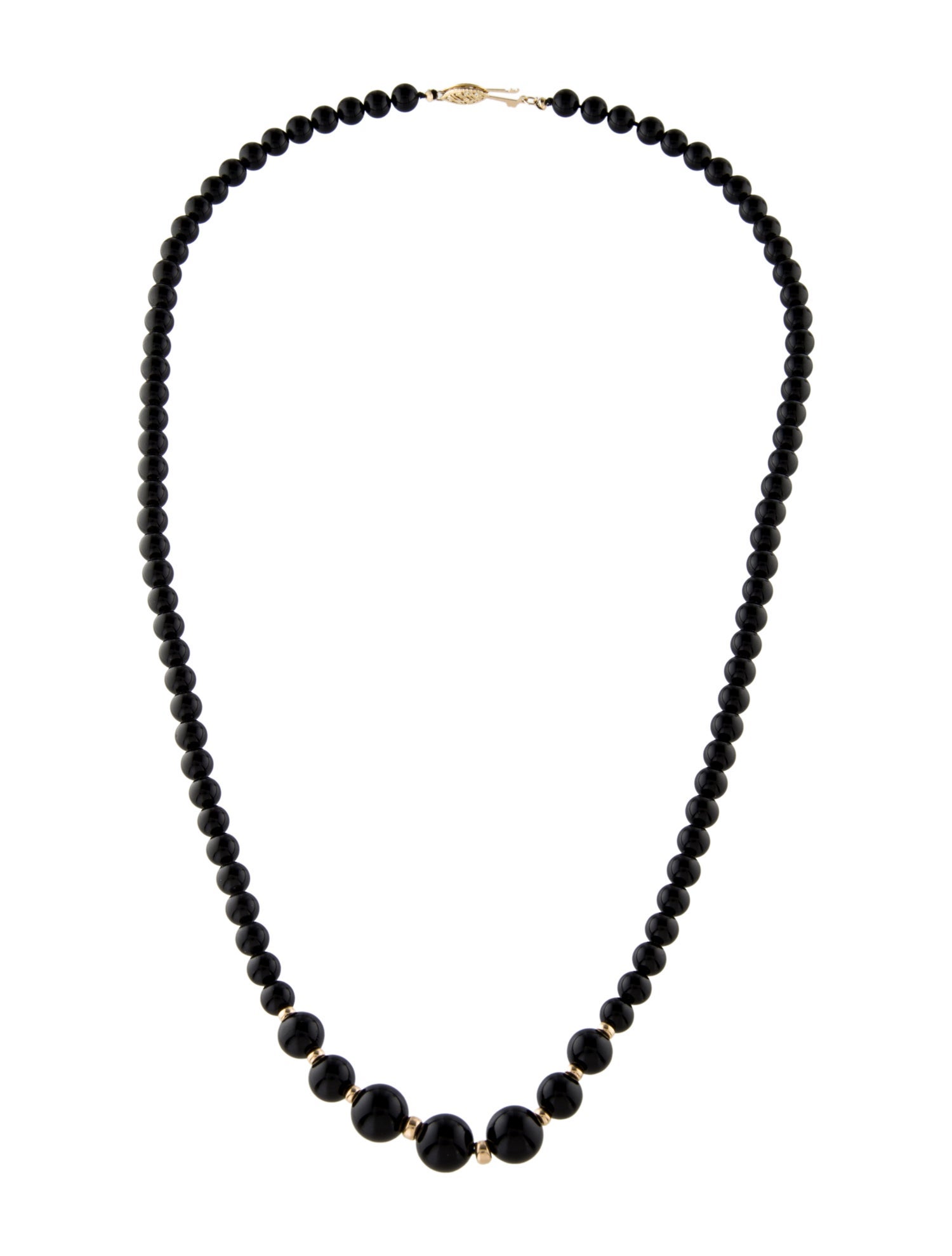 Necklace 14K Onyx Beaded