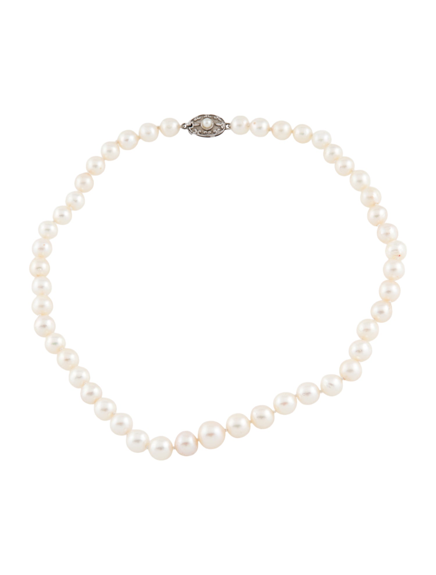 Necklace 18K Graduated Pearl Necklace