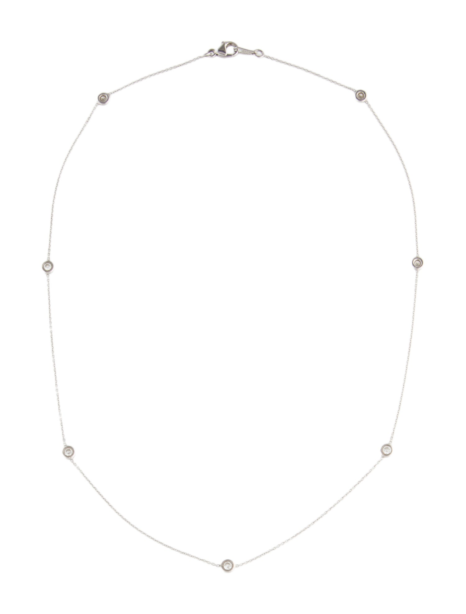 Necklace Platinum Diamond Station