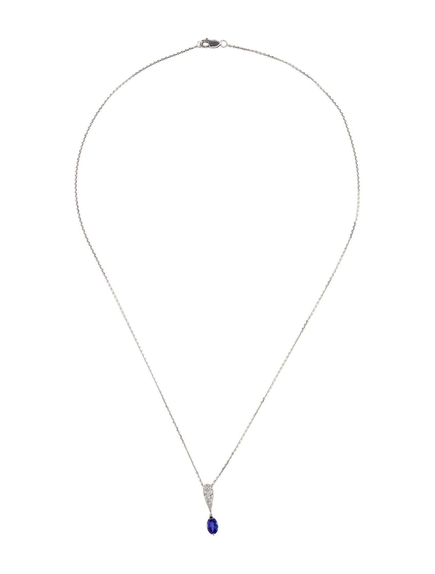 Necklace 14K Tanzanite & Diamond Pendant