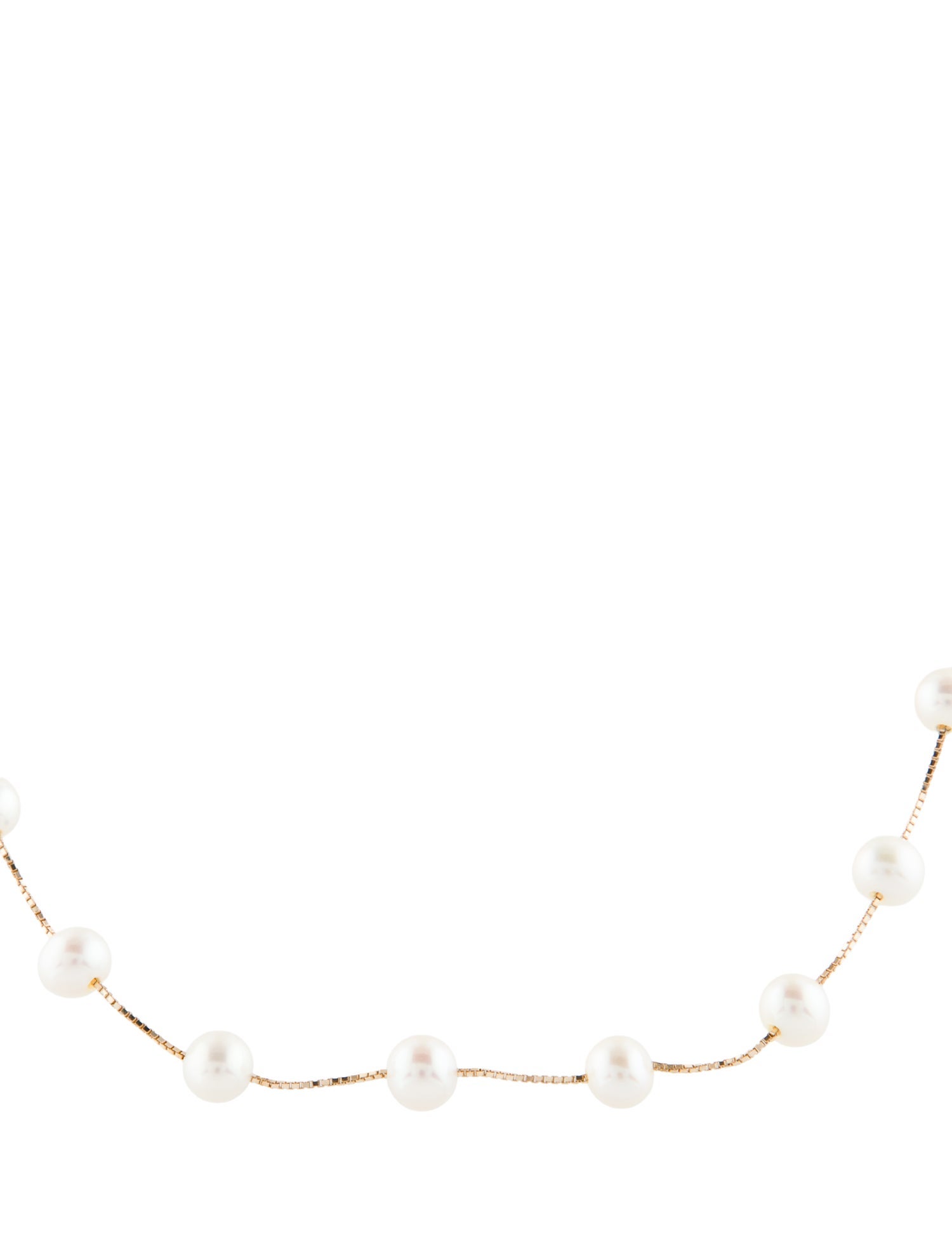 Necklace 14K Pearl Station