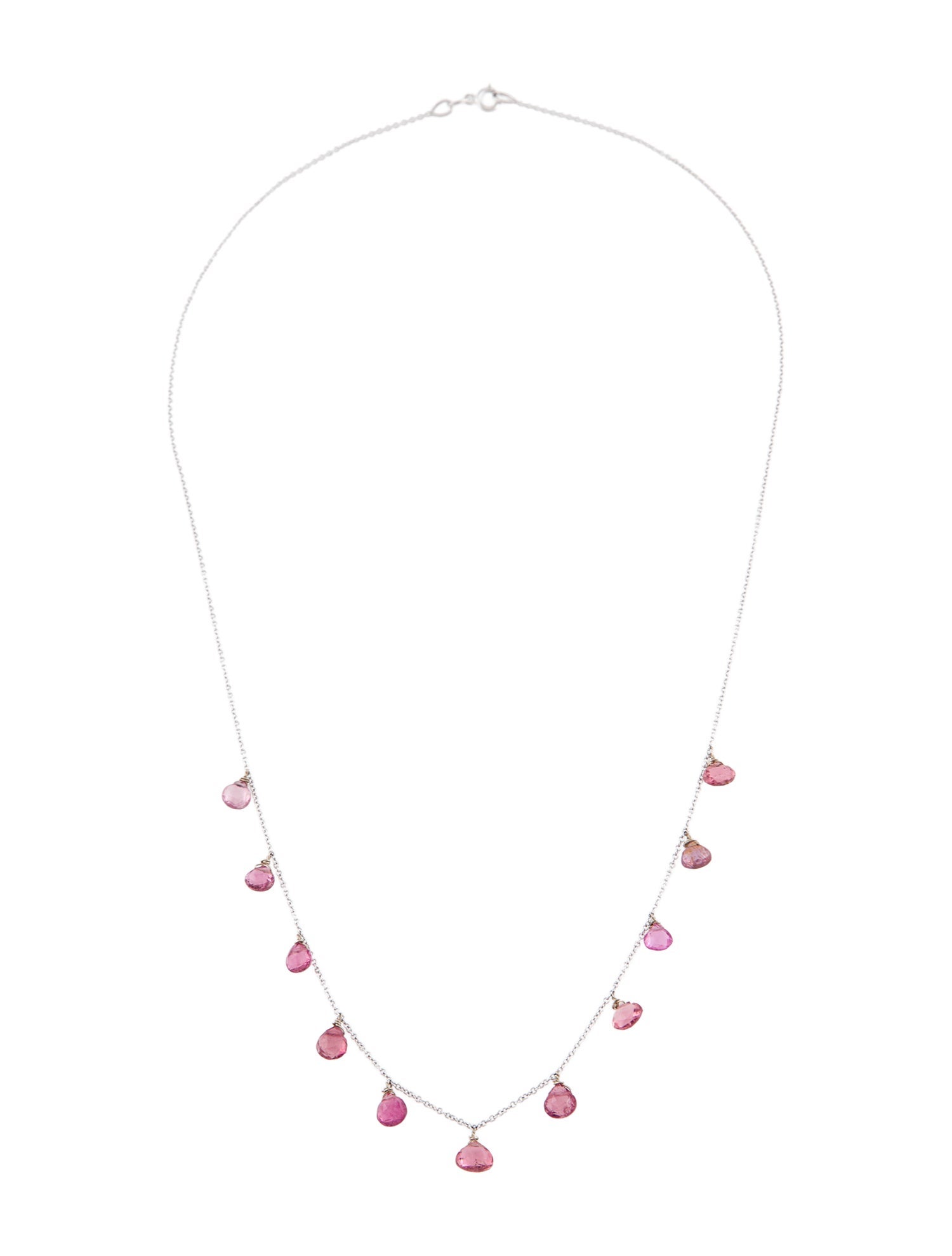Necklace 14K Tourmaline Station