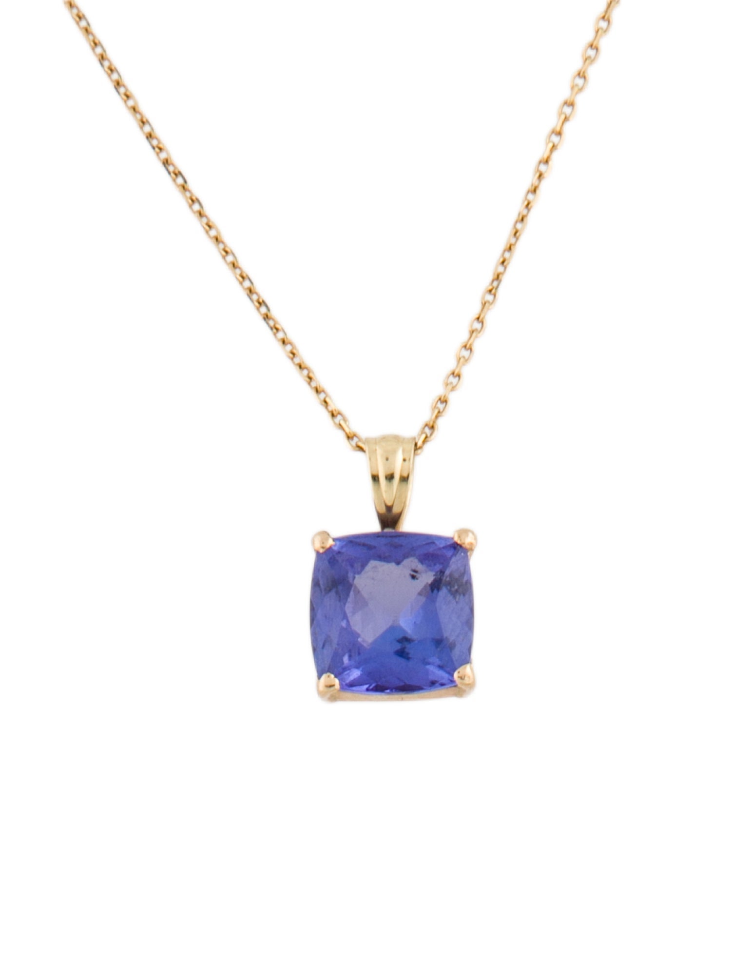 Necklace 14K 3.21ct Tanzanite Pendant