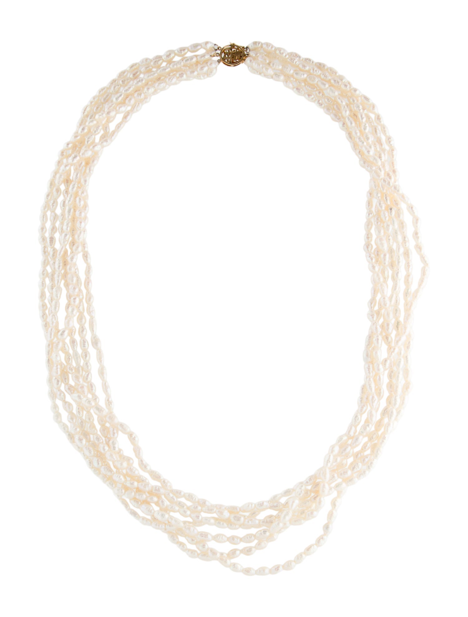 Necklace 14K Pearl Multi-Strand Necklace