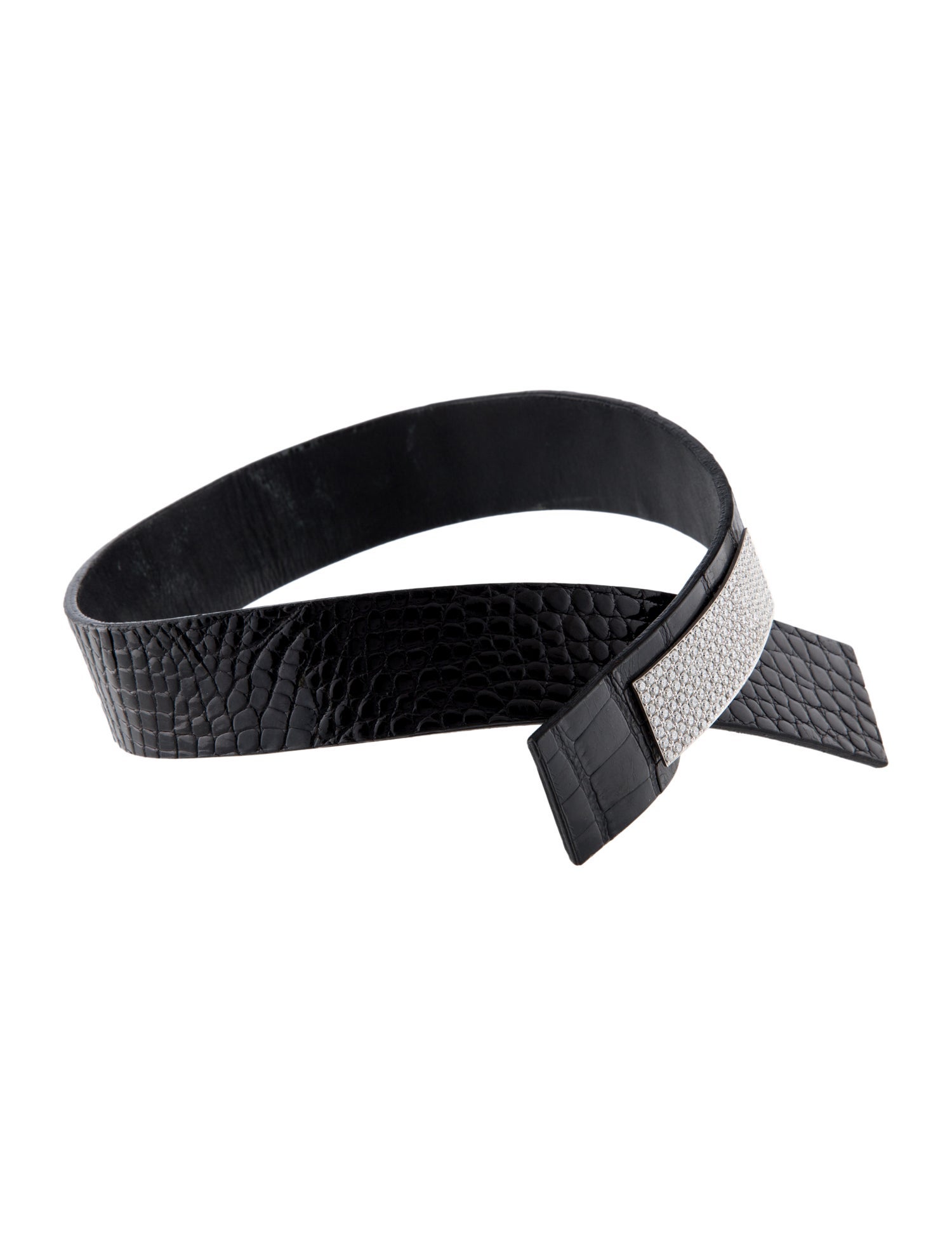 Necklace 18K 4.41ctw Diamond Leather Collar