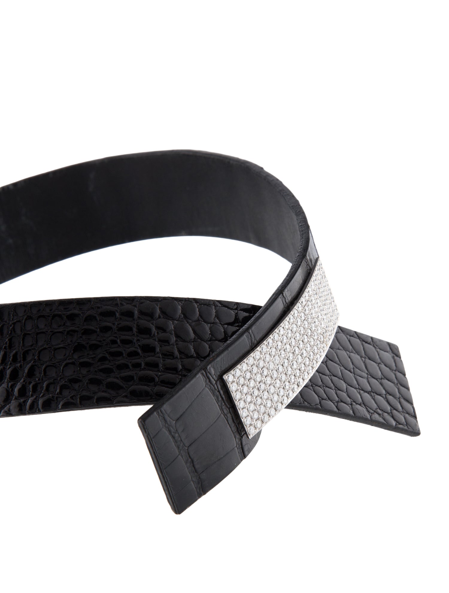 Necklace 18K 4.41ctw Diamond Leather Collar