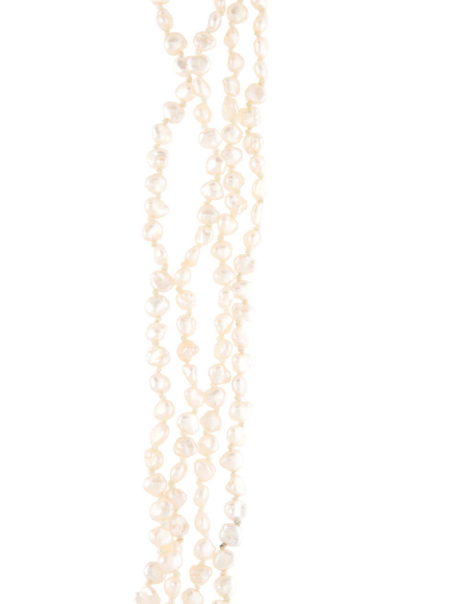 Necklace 14K Pearl, Jadeite & Diamond Multistrand